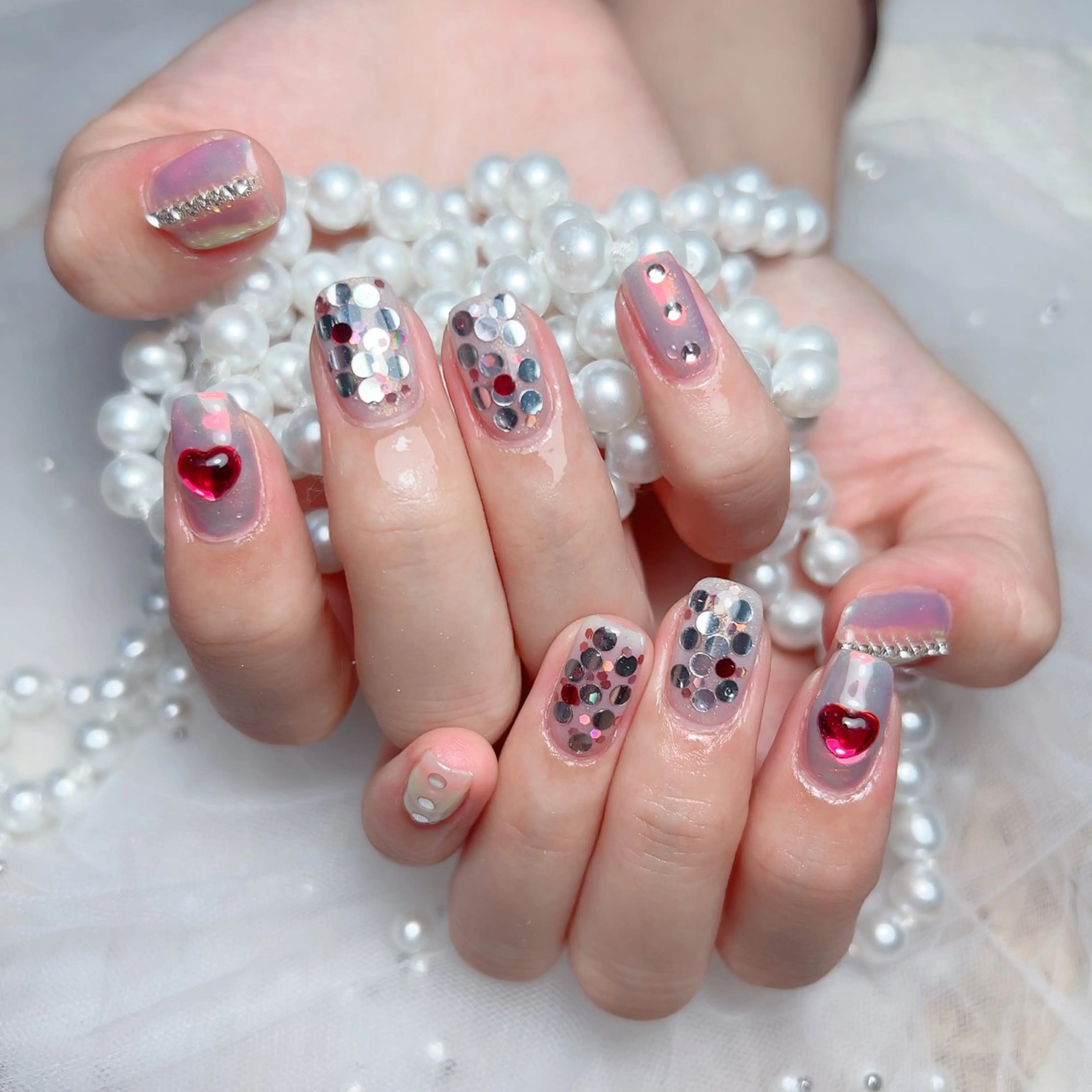 ネイル ハンドネイル M🌷nail 長さだし専門店のネイルデザイン