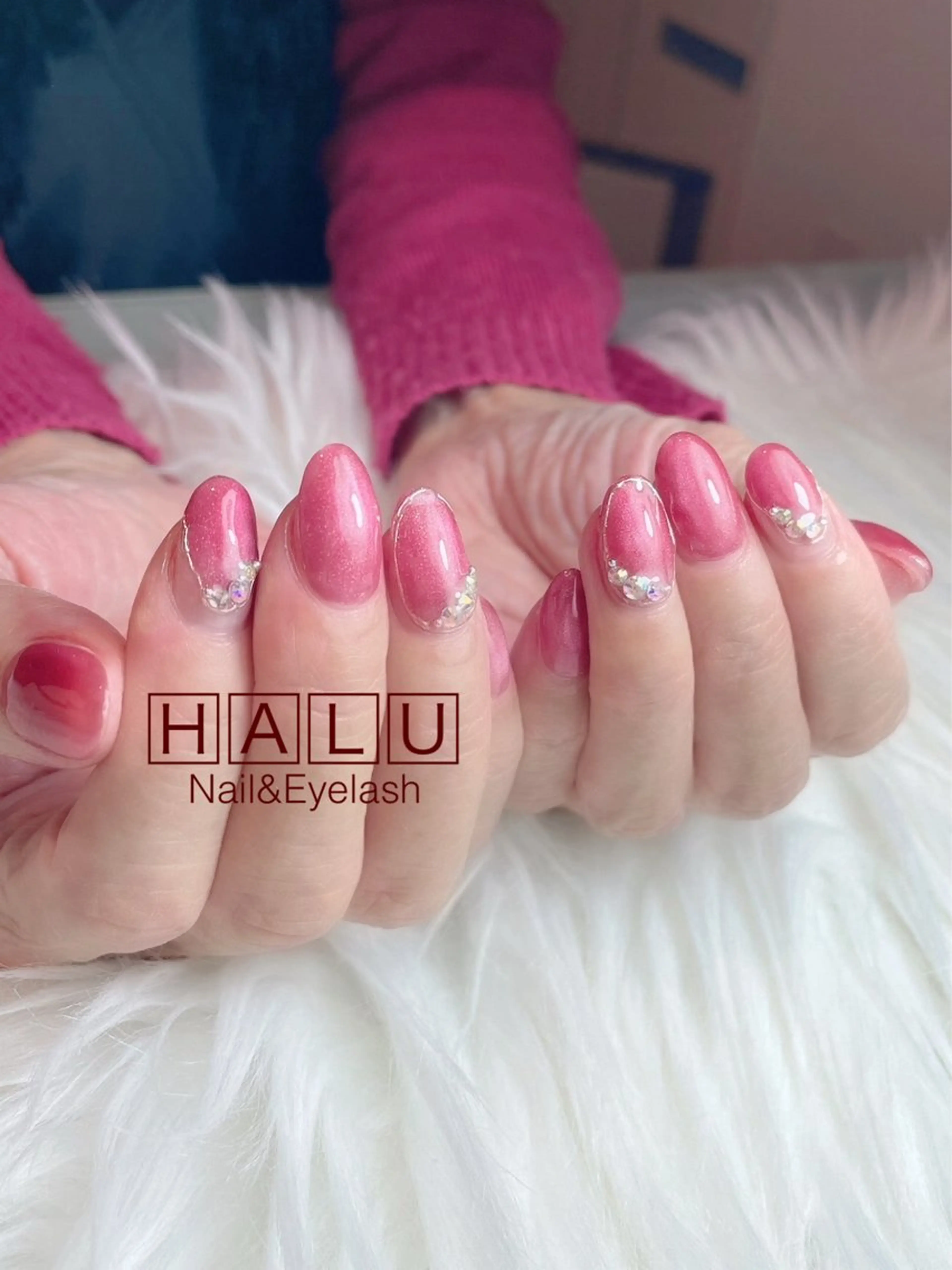 ネイル 赤色 春ネイル HALU ハルのネイルデザイン