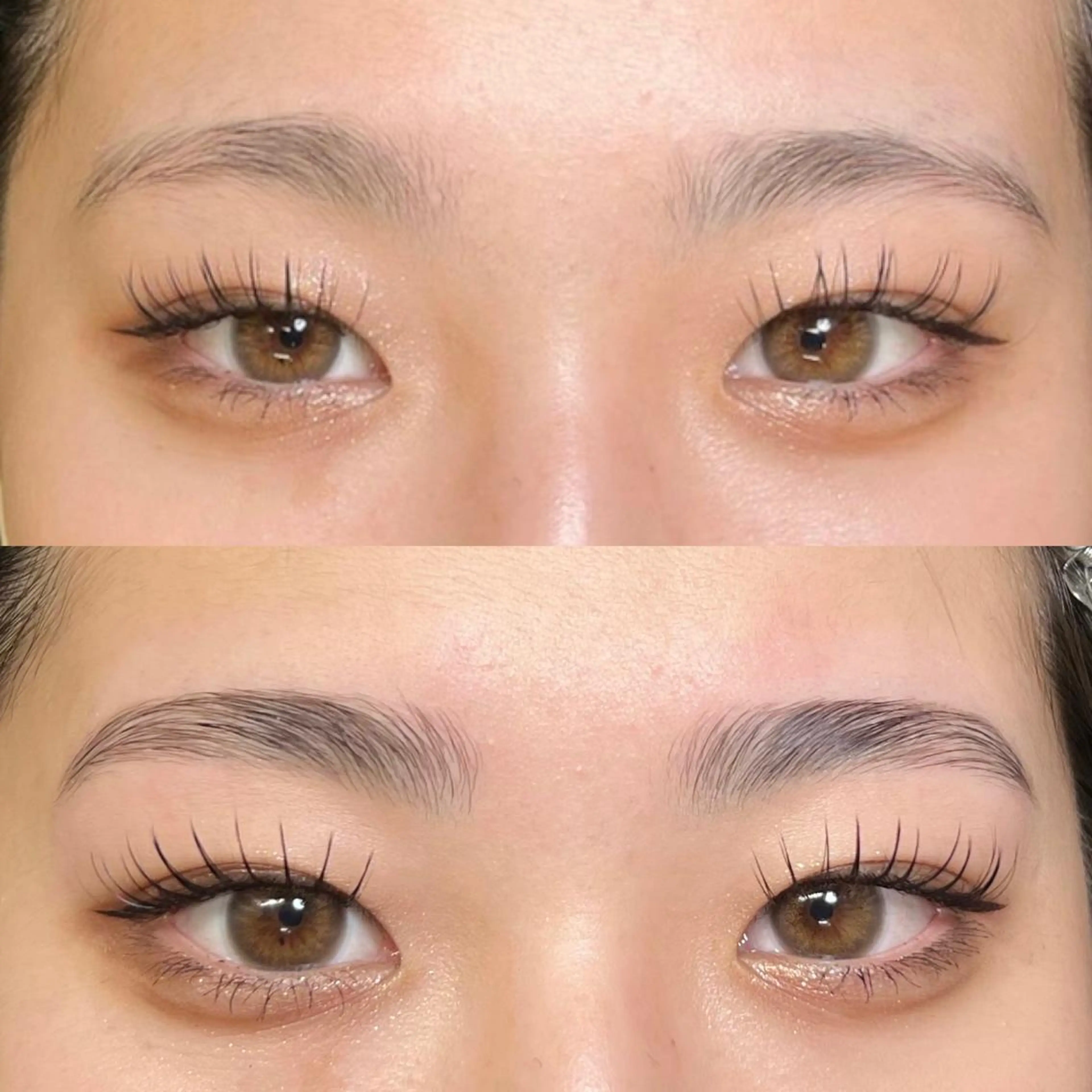 マツエク・マツパ アイブロウ 眉カラー バインドロック カラーマツエク フラットラッシュ ナチュラル Cherie Kawaguchiのマツエク・マツパデザイン