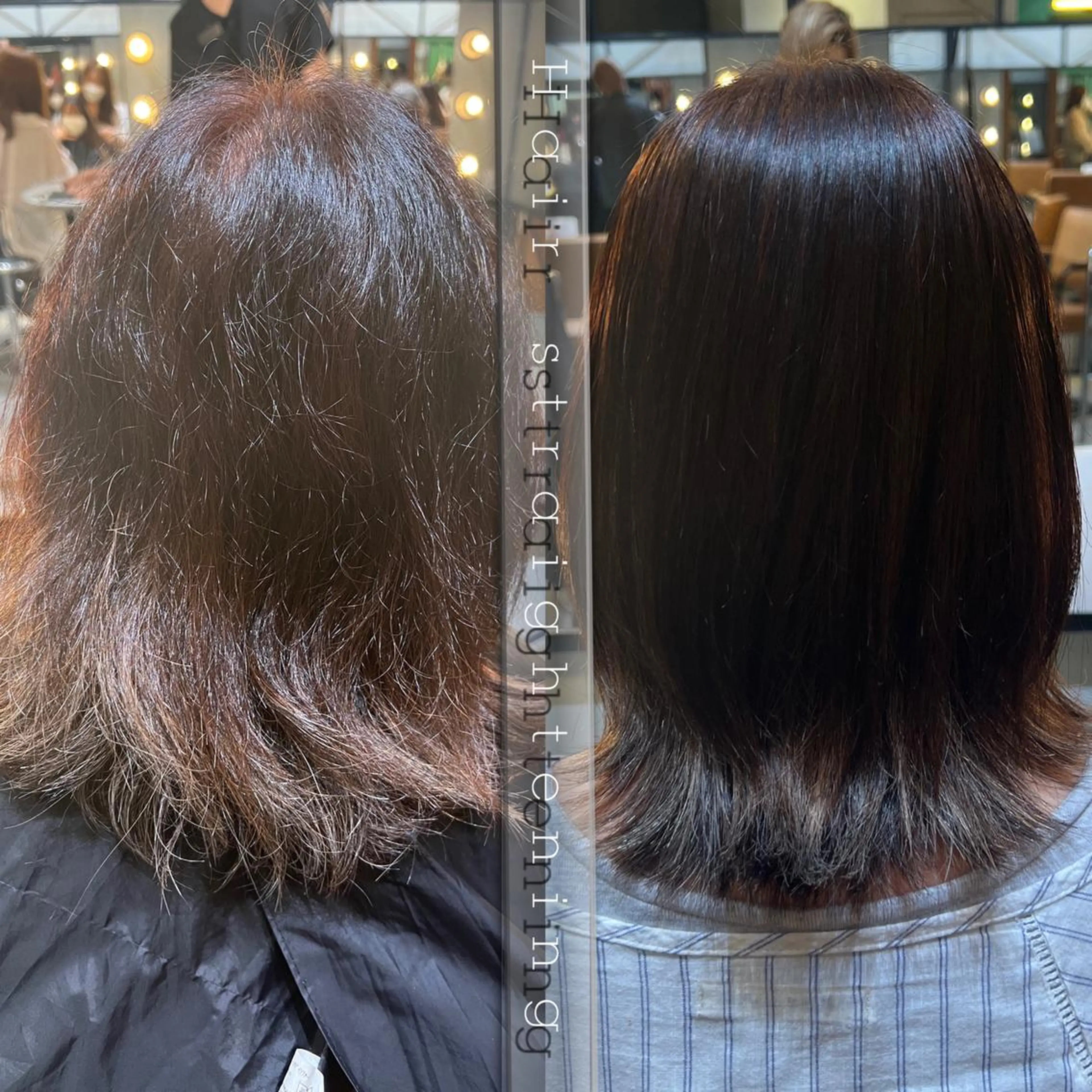 ミディアム カット 縮毛矯正 トリートメント 髪質改善ストレート Kantaのヘアスタイル