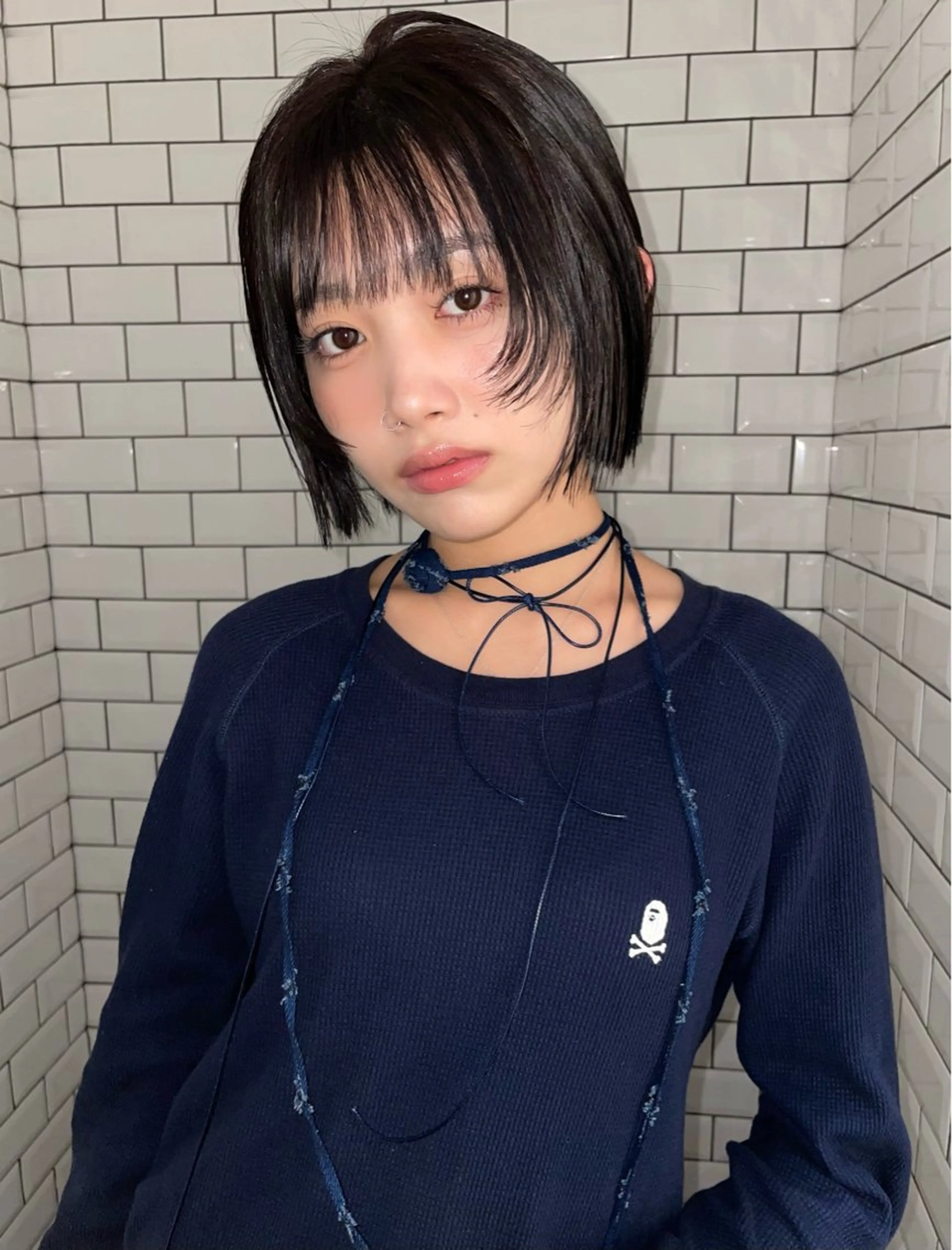 ショート カラー ボブ.顔周りカット カット/ユキカのヘアスタイル