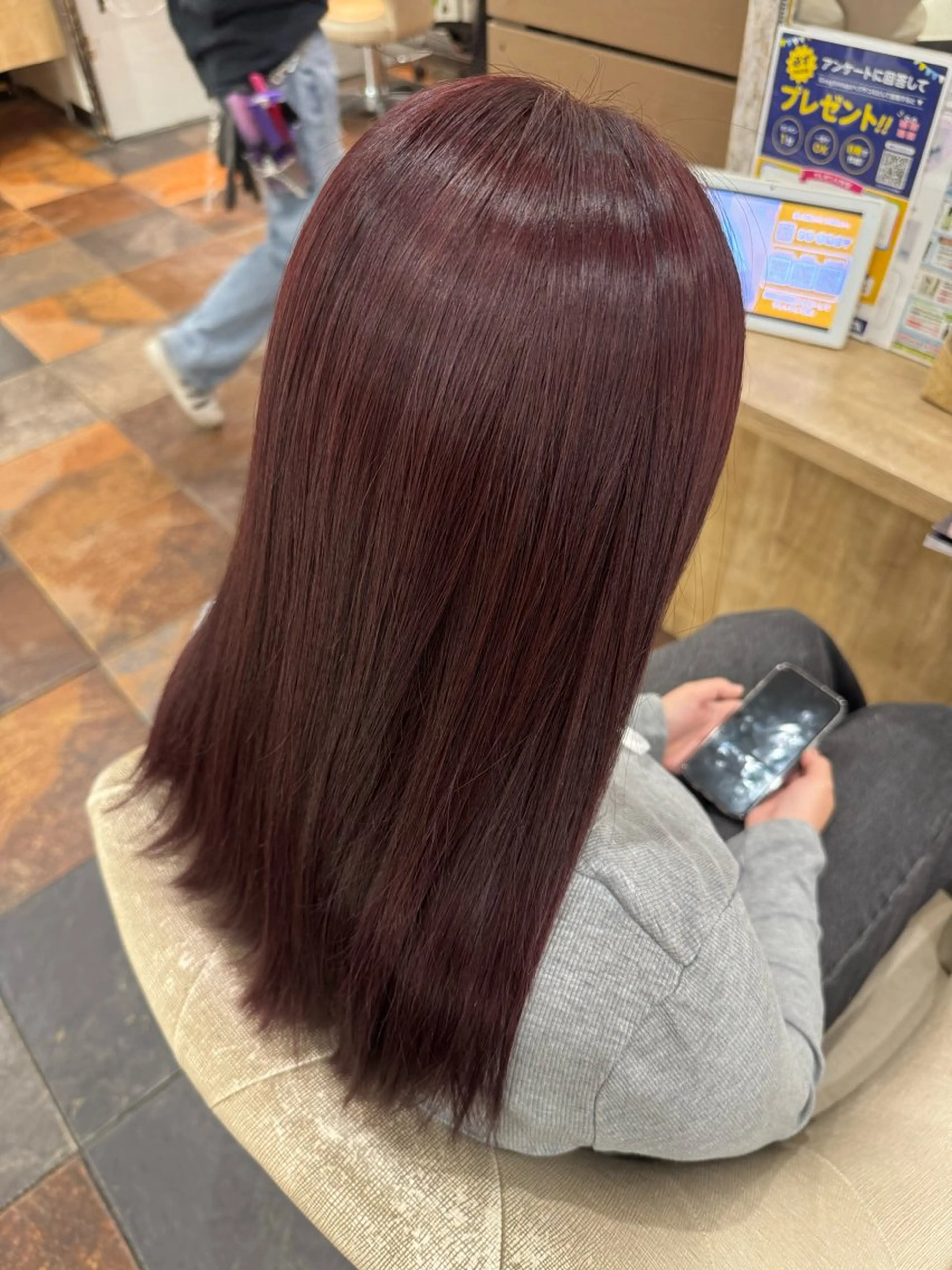 ミディアム ヘアカラー さくら🍒ツヤ髪 /似合わせカラーのヘアスタイル