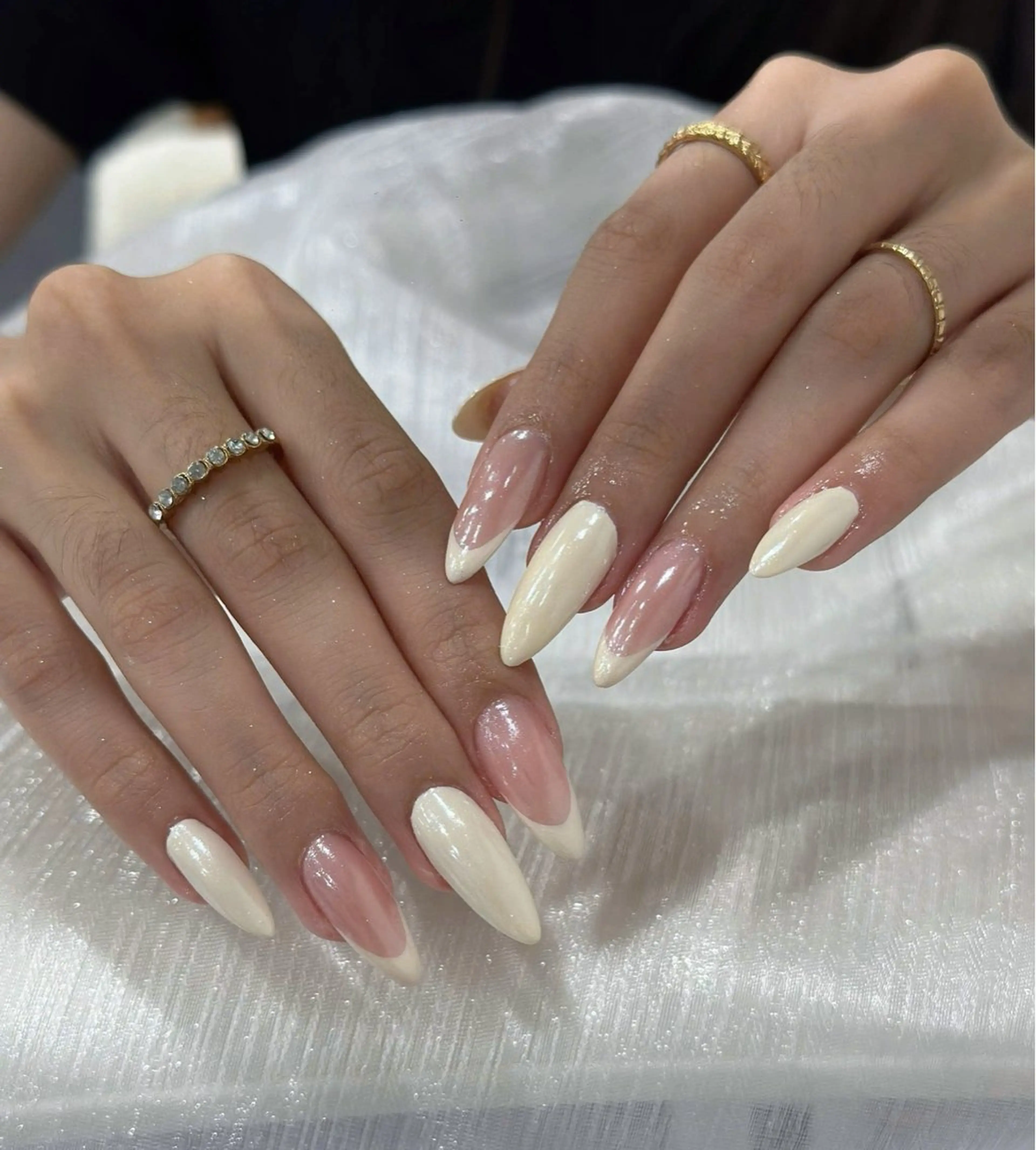 ネイル アートネイル 長さ出し フレンチネイル ジェルネイル グラデーション ハンドネイル NAILS BAR SHINJUKUのネイルデザイン