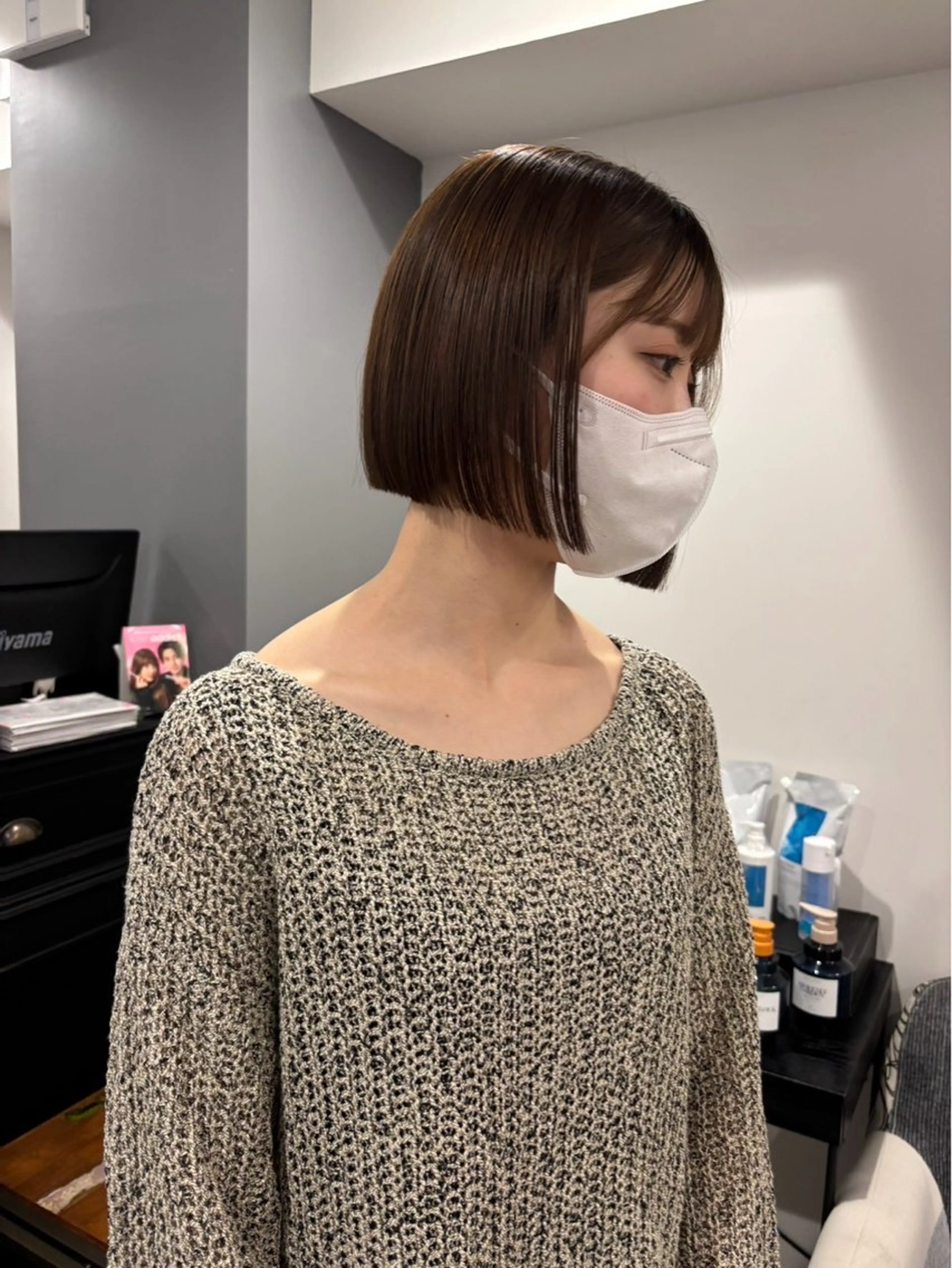 ショート カラー 透明感/艶感/縮毛 矯正/NATSUMIのヘアスタイル