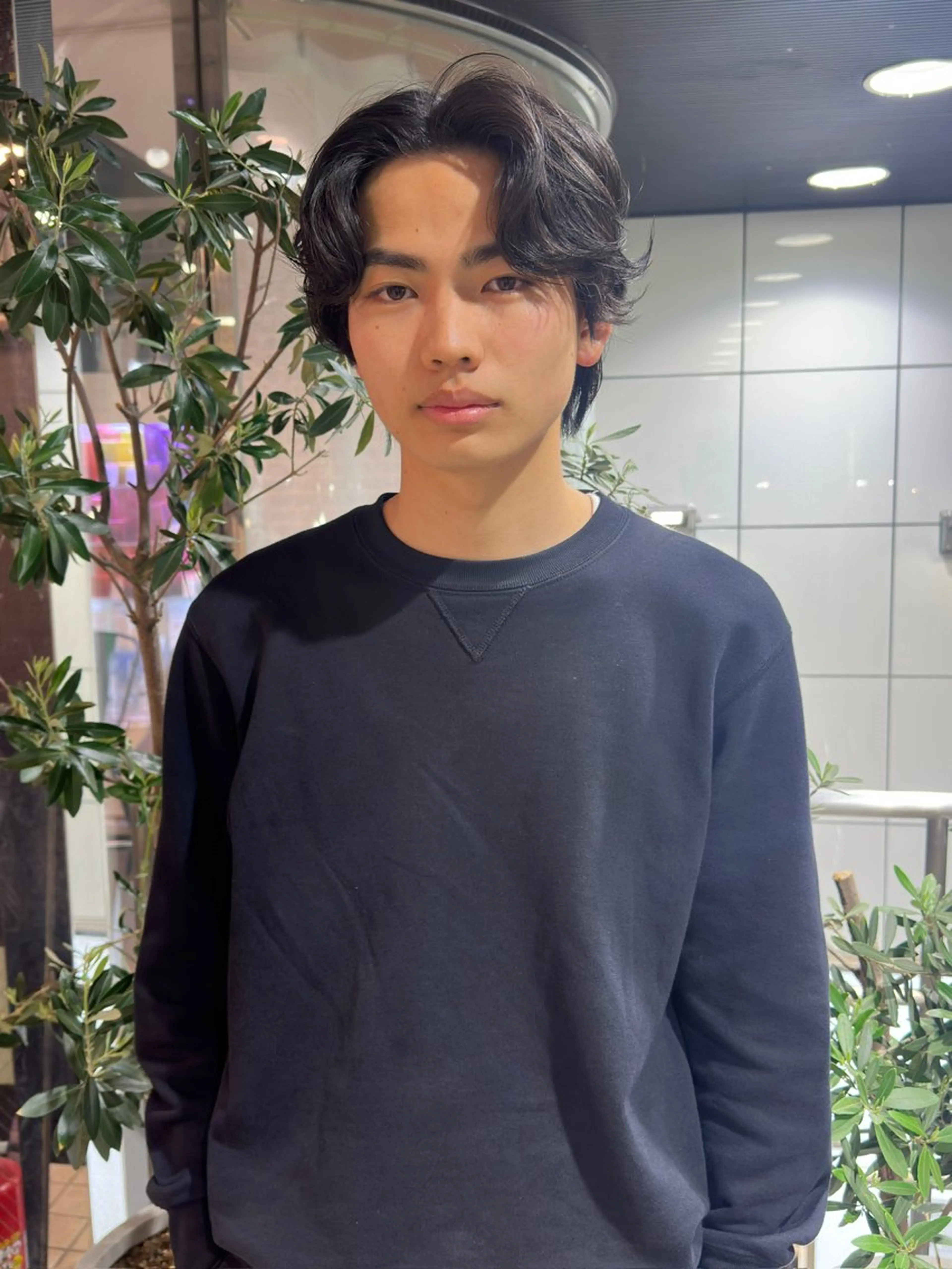 ショート パーマ メンズ Rei/ 縮毛矯正/ ハイライトカラー募集のヘアスタイル