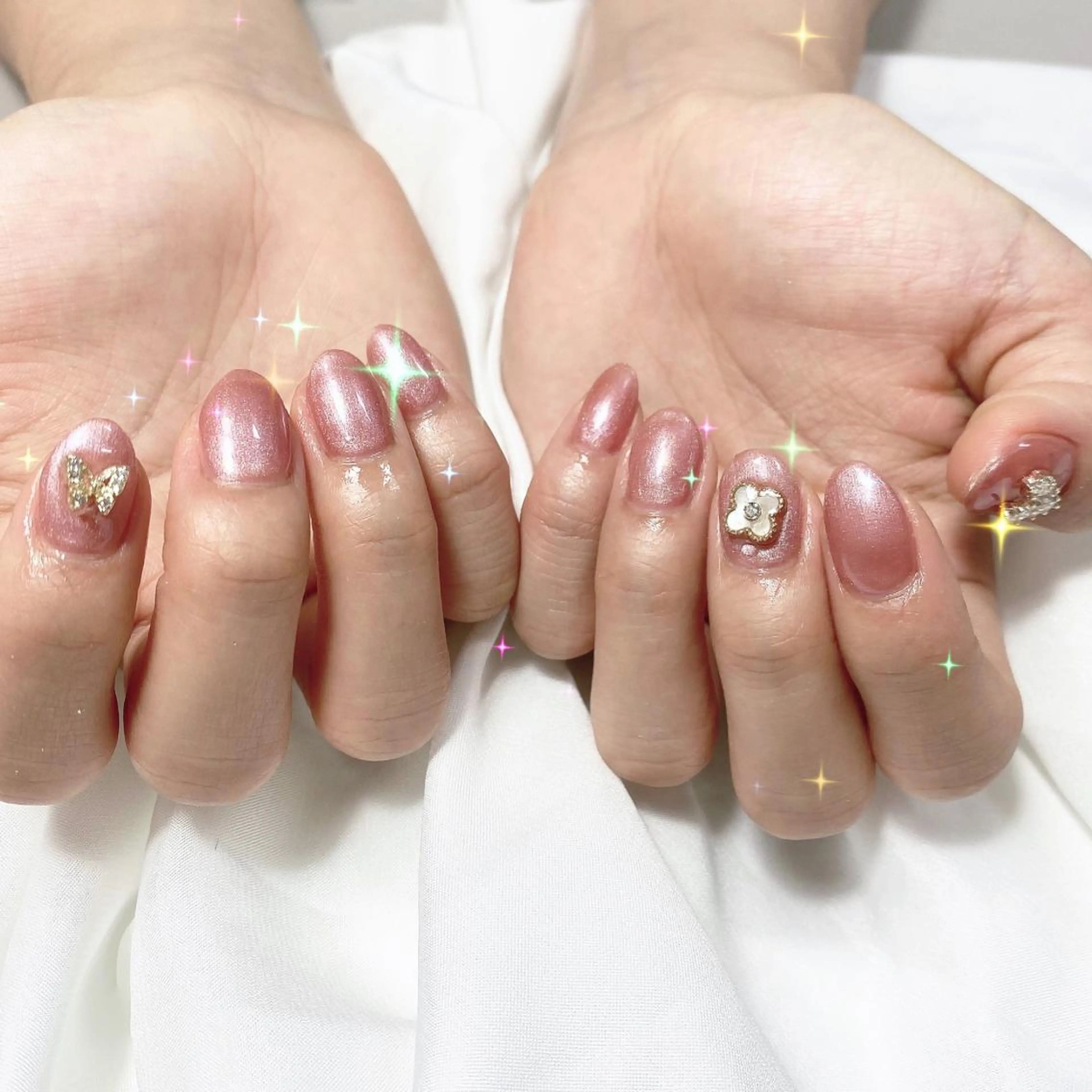 ネイル オーロラネイル フットネイル フレンチネイル ジェルネイル 韓国ネイル TinaNail 池袋店のネイルデザイン