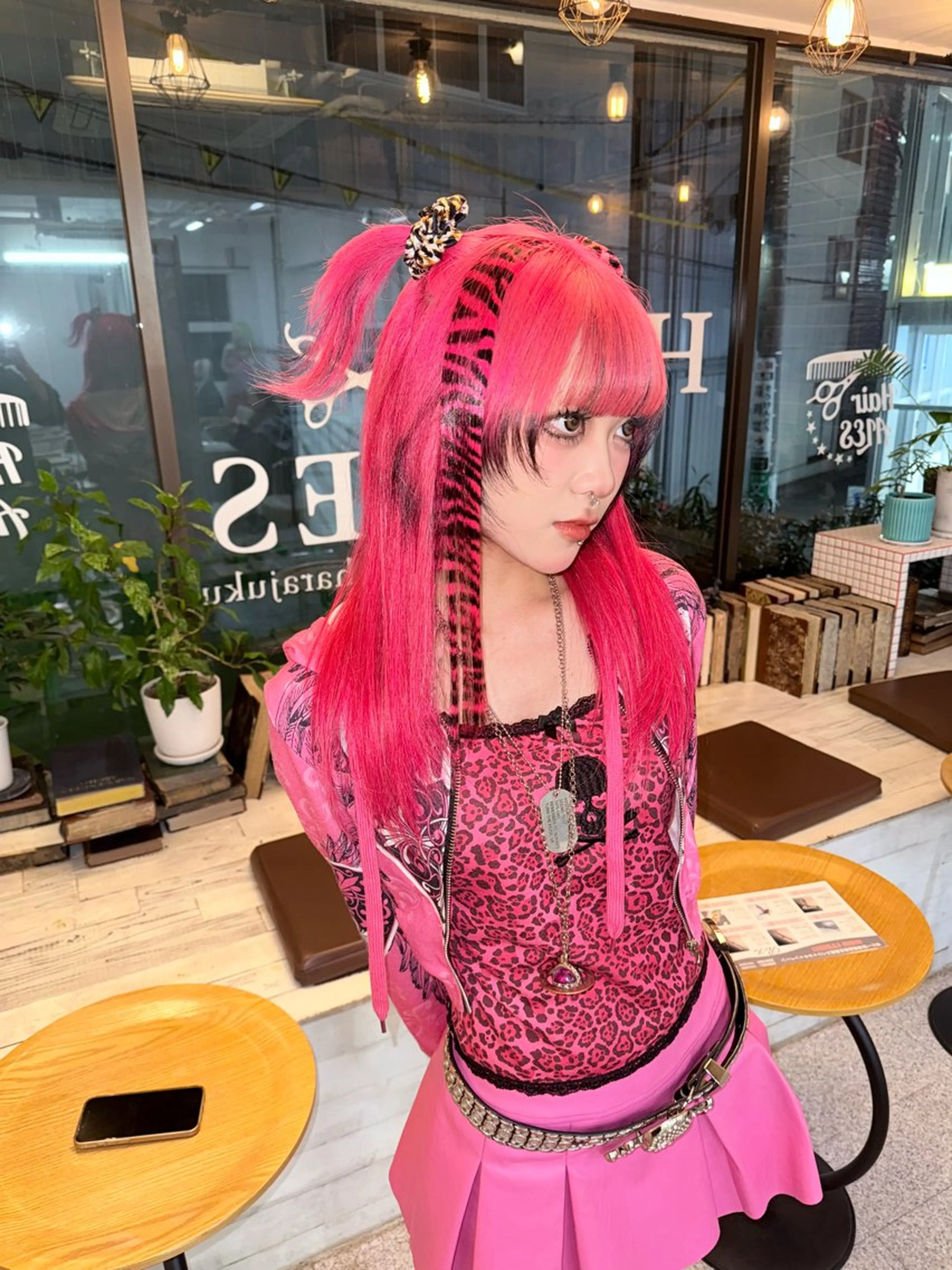 ロング カラー ヘアカラー エクステ ウルフレイヤー エクステ/kokiのヘアスタイル