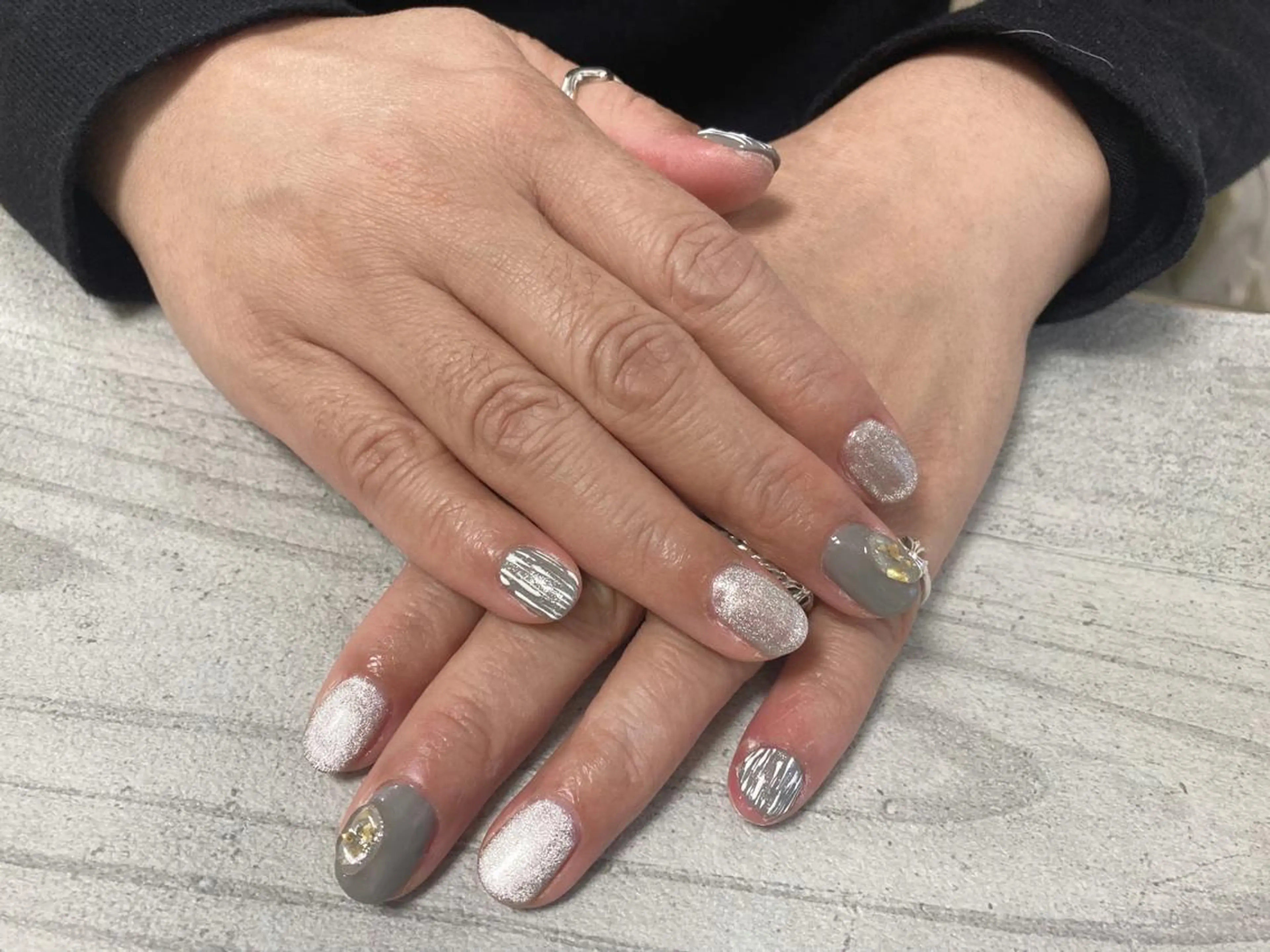 ネイル フットネイル フレンチネイル ジェルネイル ハート 韓国ネイル Mogu nail 二子玉川のネイルデザイン