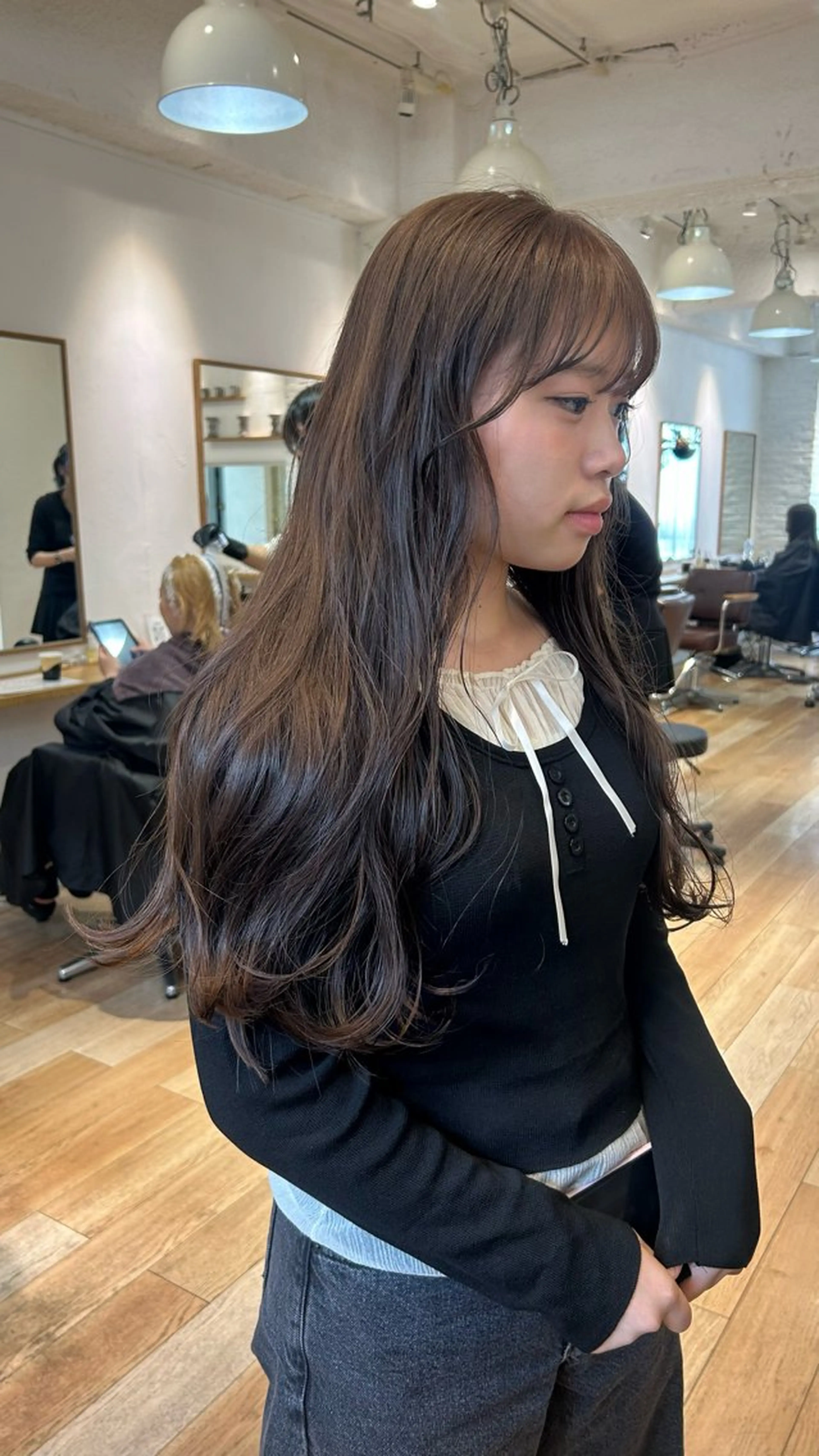 ロング カラー ヘアカラー トリートメント じゅわっと暖色カラー 🍊Moemiのヘアスタイル