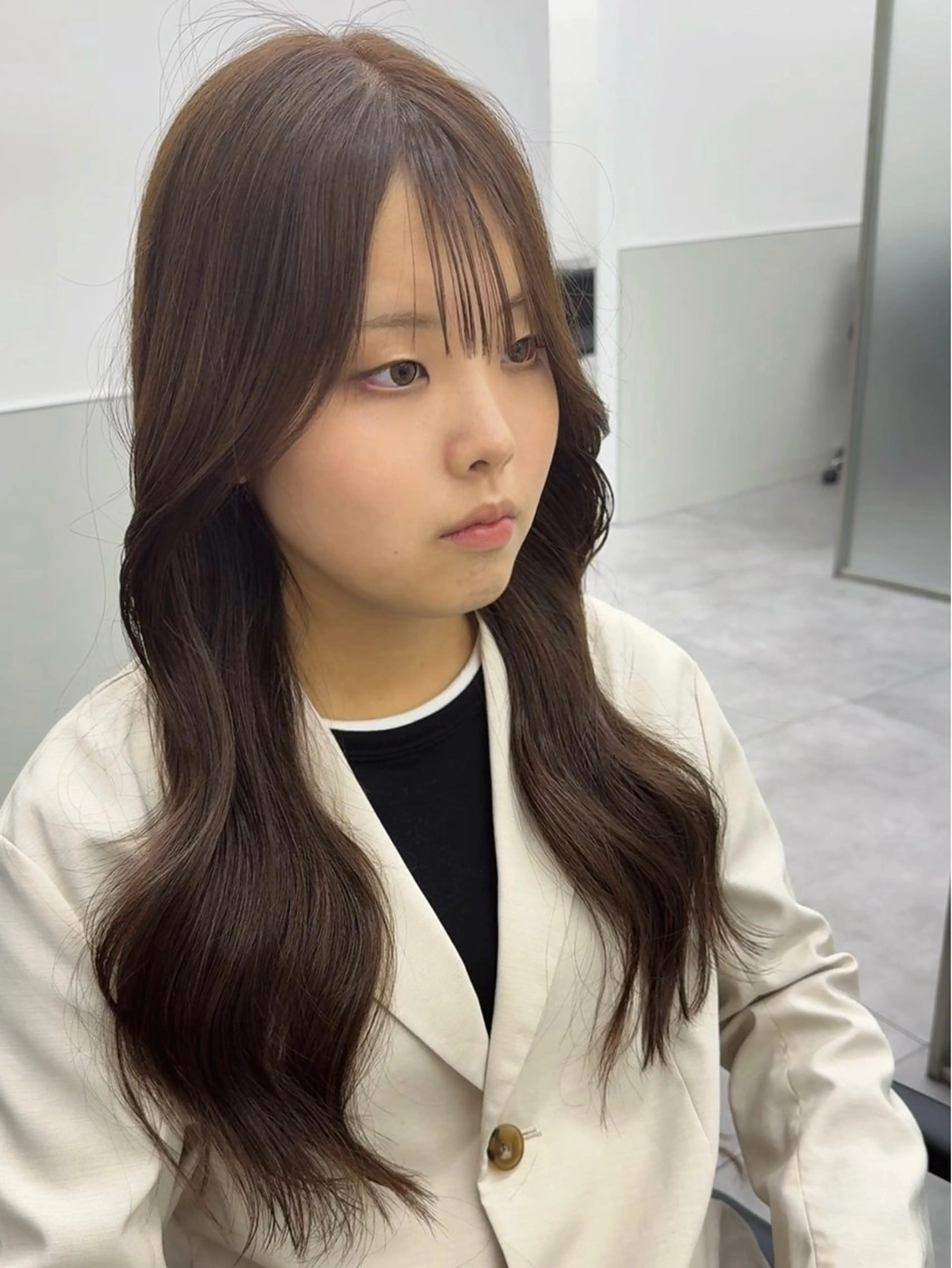 ロング カラー 韓国風ヘア レイヤーカット トリートメント ワンホンヘア GO TODAY シェアサロン 町田店所属・韓国ヘア🇰🇷 スズキのヘアスタイル