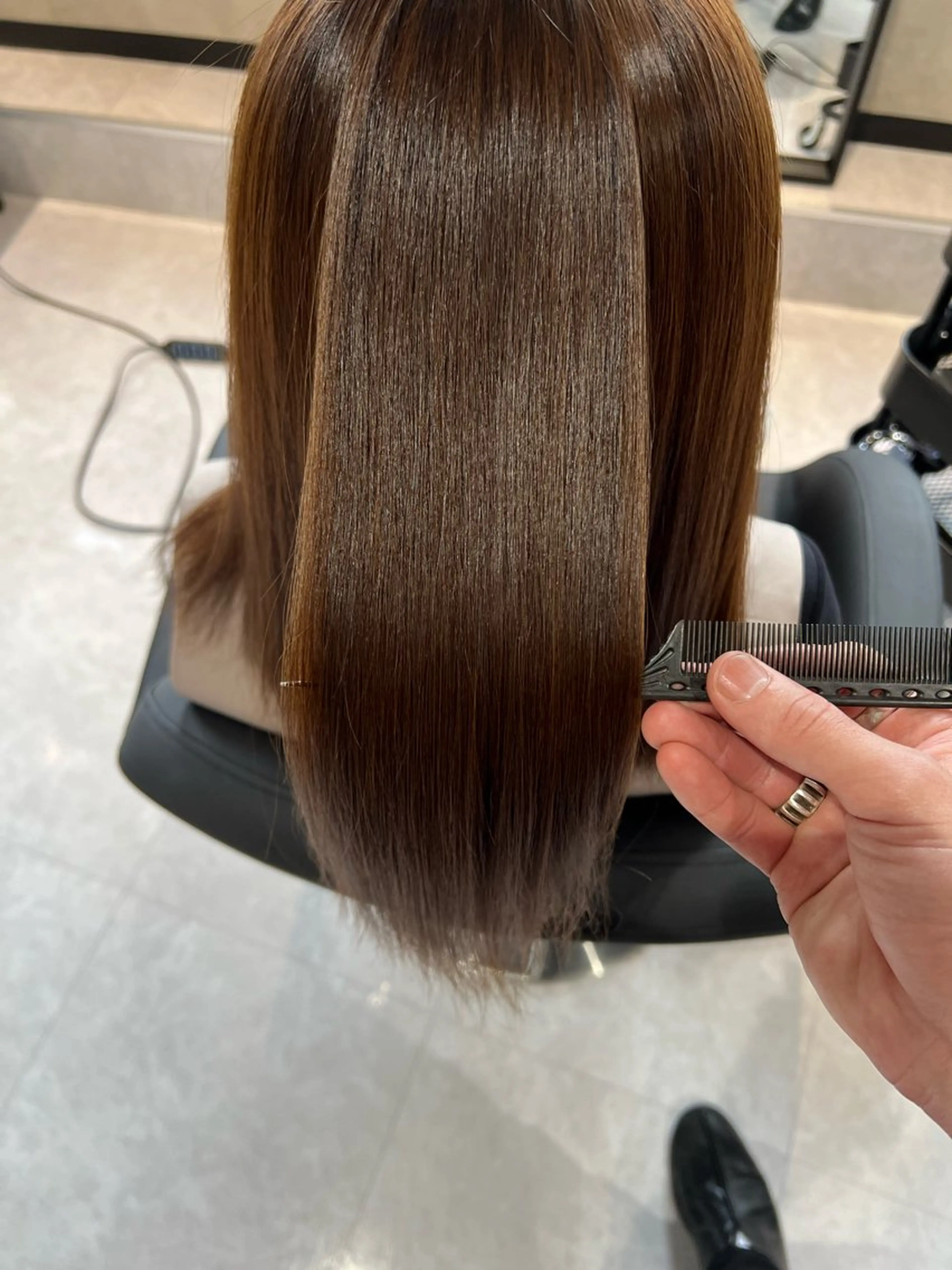 ロング カラー 髪質改善 ヘアカラー トリートメント 《.Xian》リク /透明感カラー/艶髪のヘアスタイル