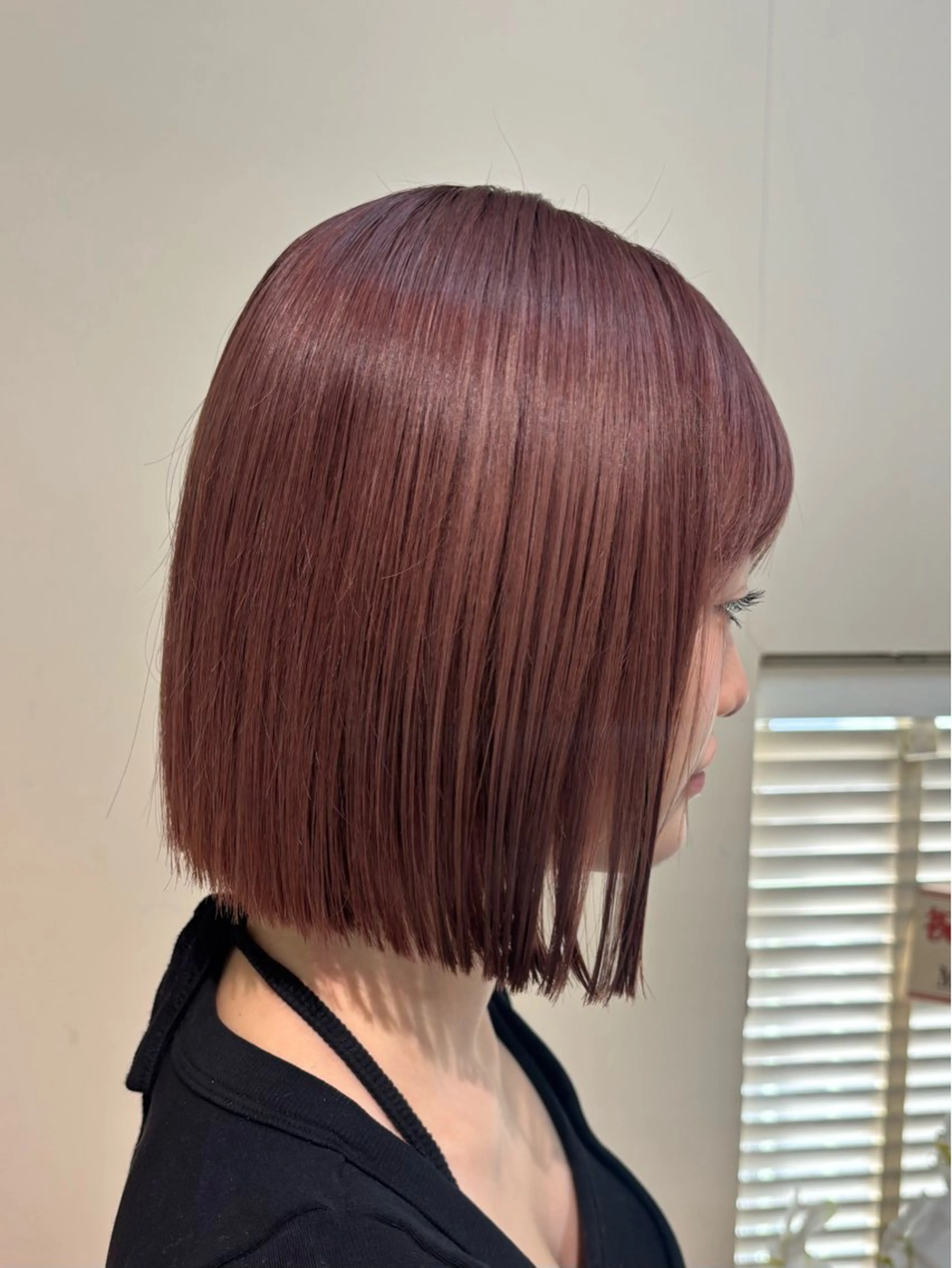 ミディアム カラー ボブ カット ヘアカラー トリートメント teN+by ambleluxeのヘアスタイル