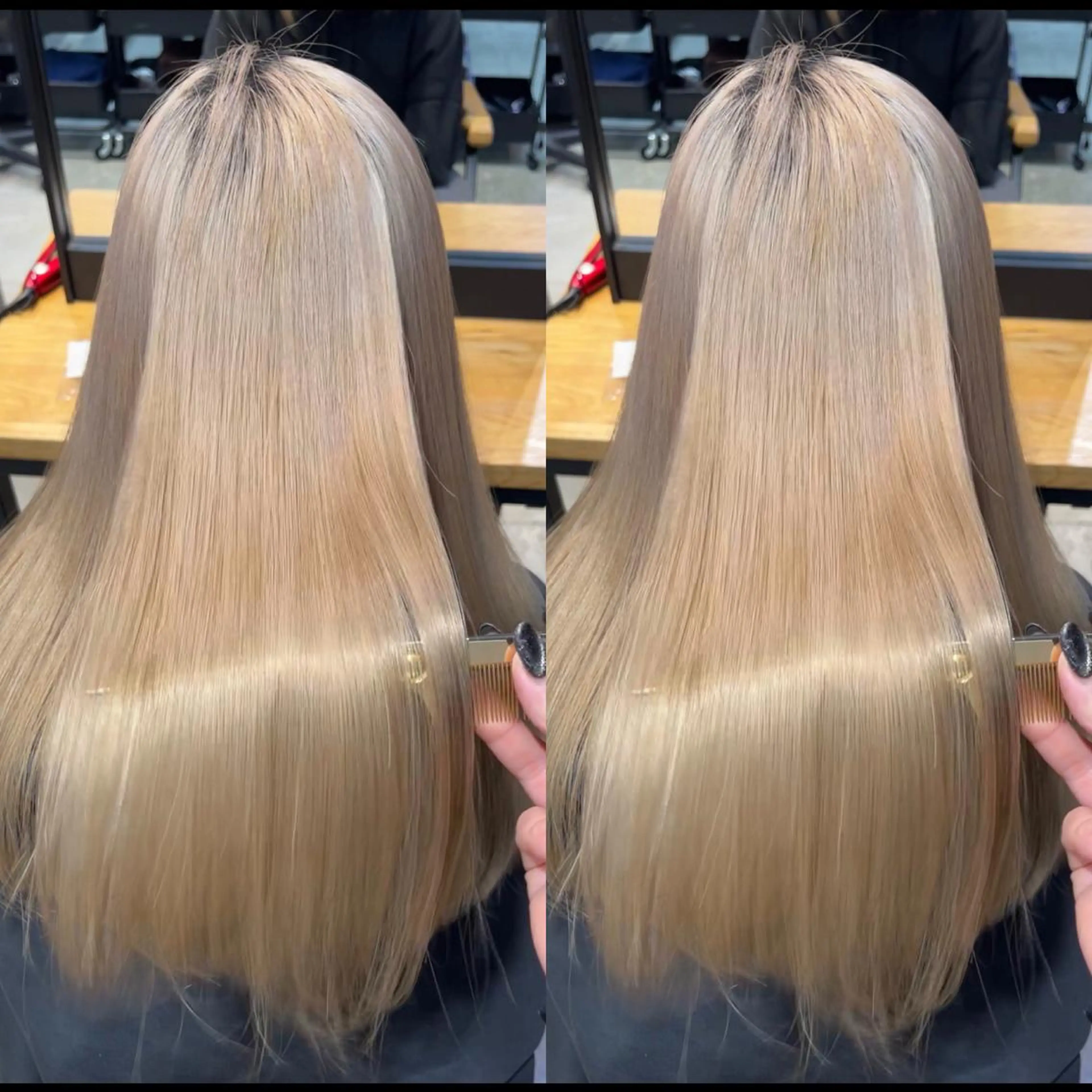 ロング カット 縮毛矯正 トリートメント 新宿No.1艶髪矯正 美艶カラー/FUKAのヘアスタイル