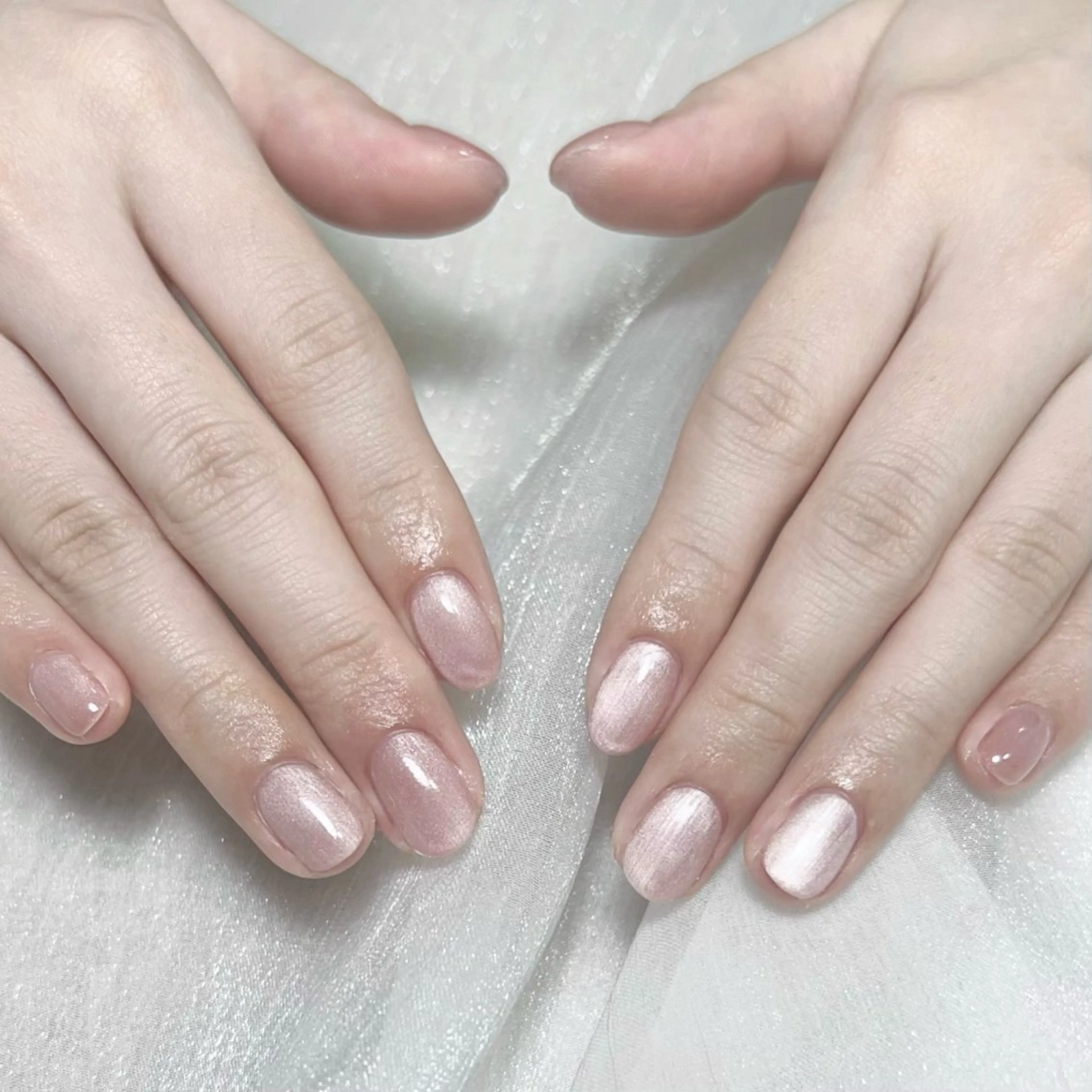 メンズ ネイル メンズ韓国風 アートネイル オーロラネイル ガーリー キラキラネイル ハンドネイル Nail salon 木にいるのネイルデザイン