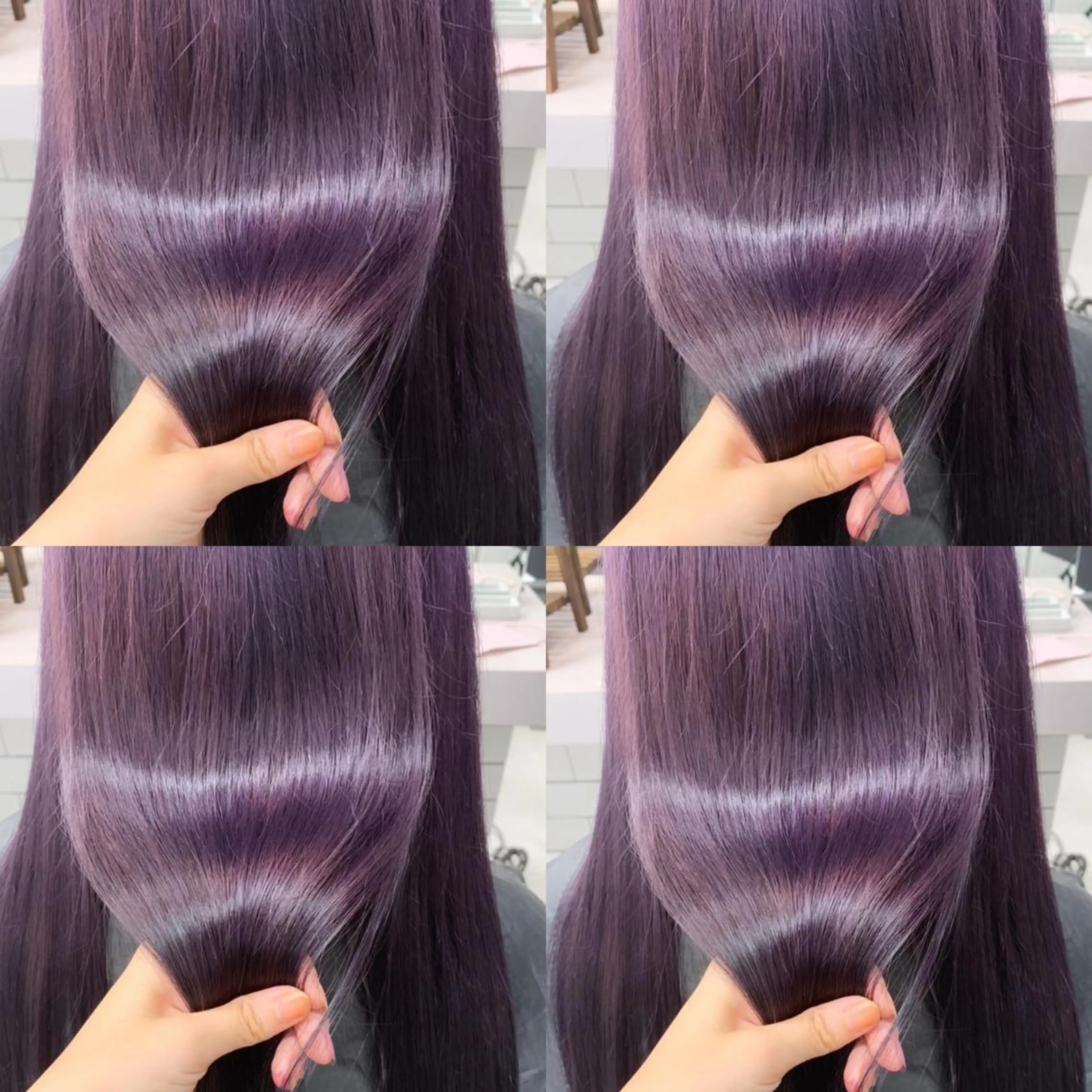 セミロング カラー ブリーチ ダブルカラー パープルカラー ヘアカラー トリートメント FRAME+spa&hair roomなんば駅前店所属・🌸MAYU🌸 ハイトーン➕レイヤーのヘアスタイル