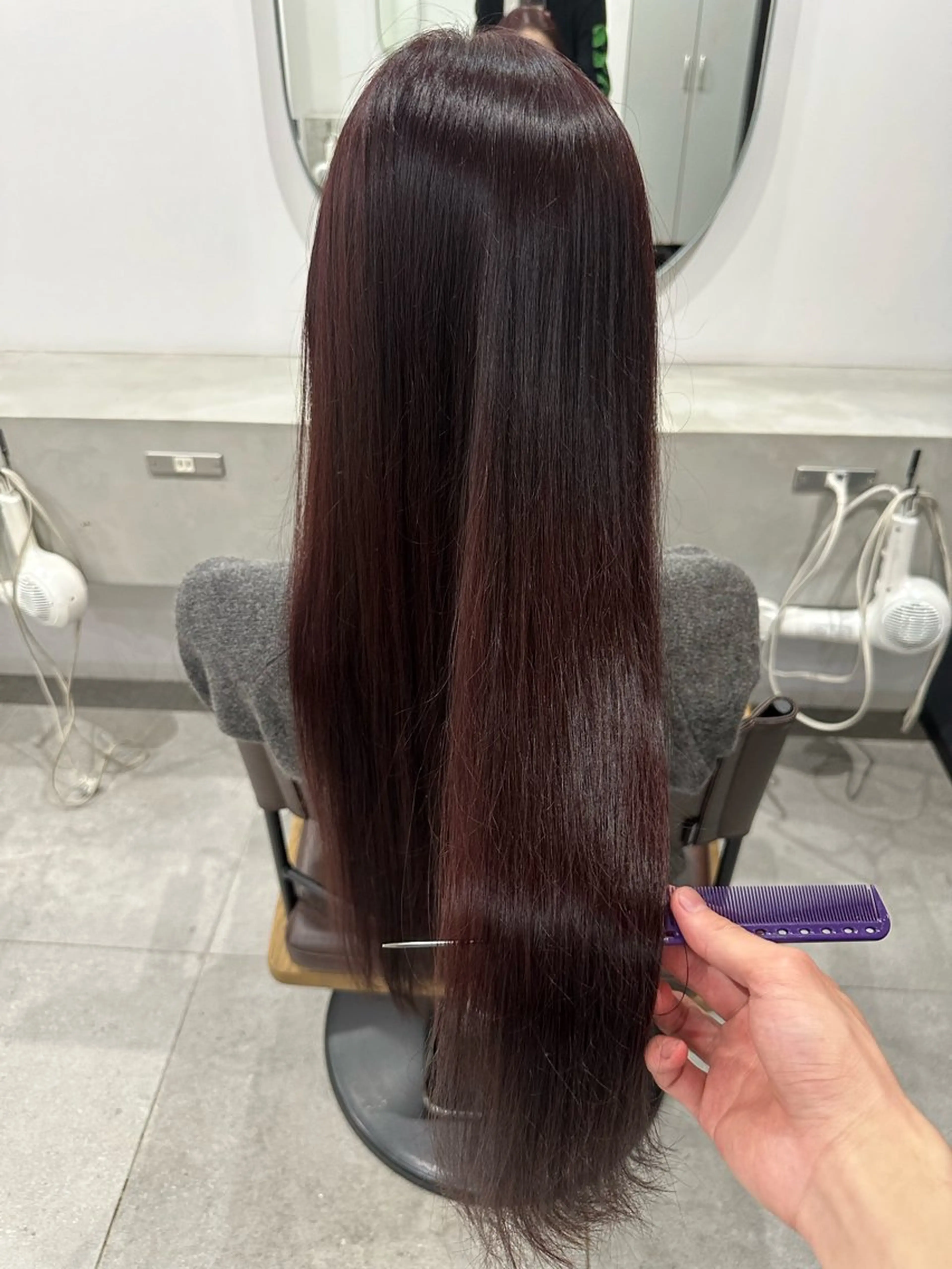 ロング カラー レッドカラー ヘアカラー トリートメント clan所属・志賀 海音のヘアスタイル