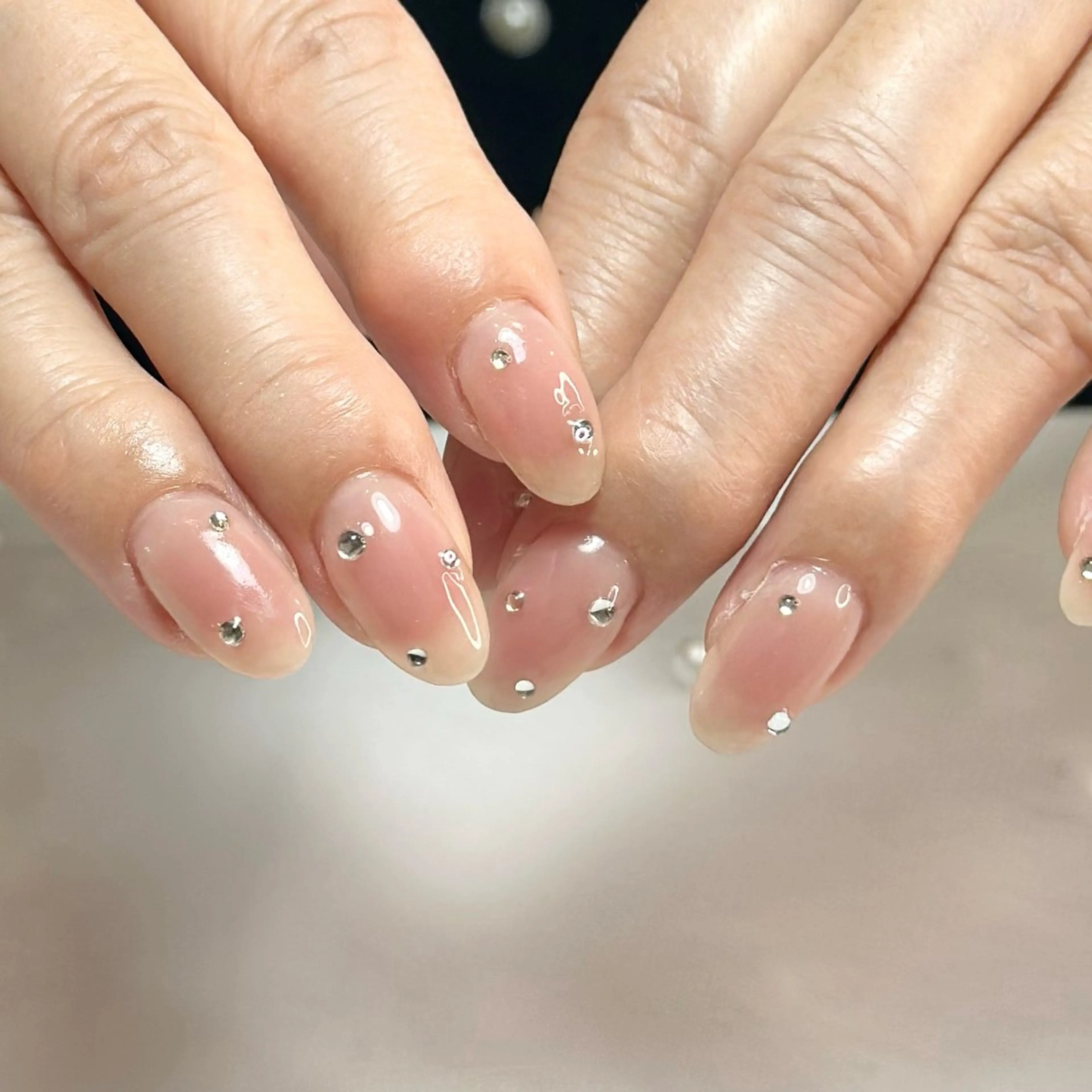 ネイル ストーンネイル ハンドネイル HAIR&MAKE POSH 日暮里のネイルデザイン