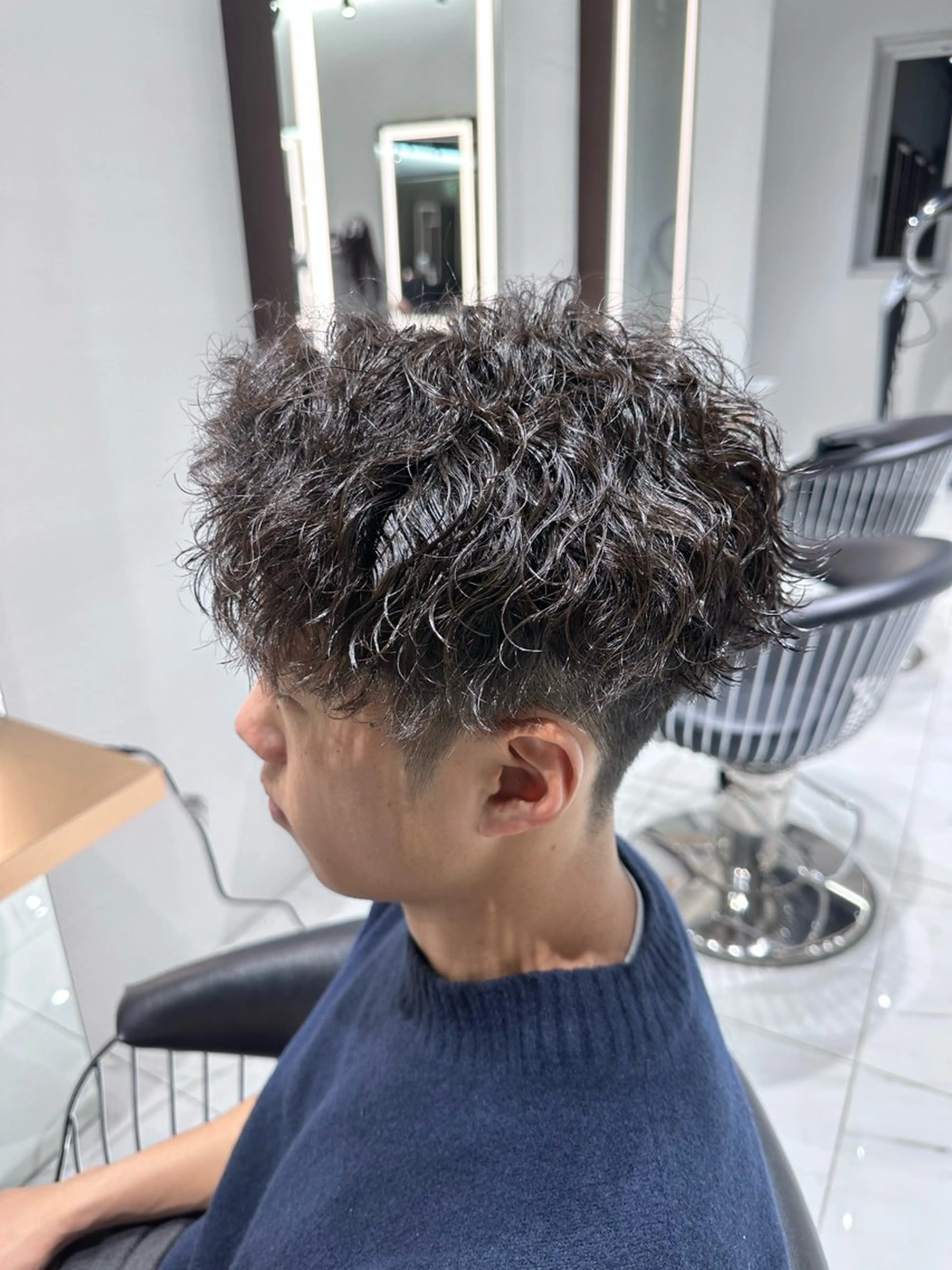 メンズ メンズパーマ 学生（メンズ向け） パーマ 白髪ぼかし/白髪 メッシュ/ゆうとのヘアスタイル