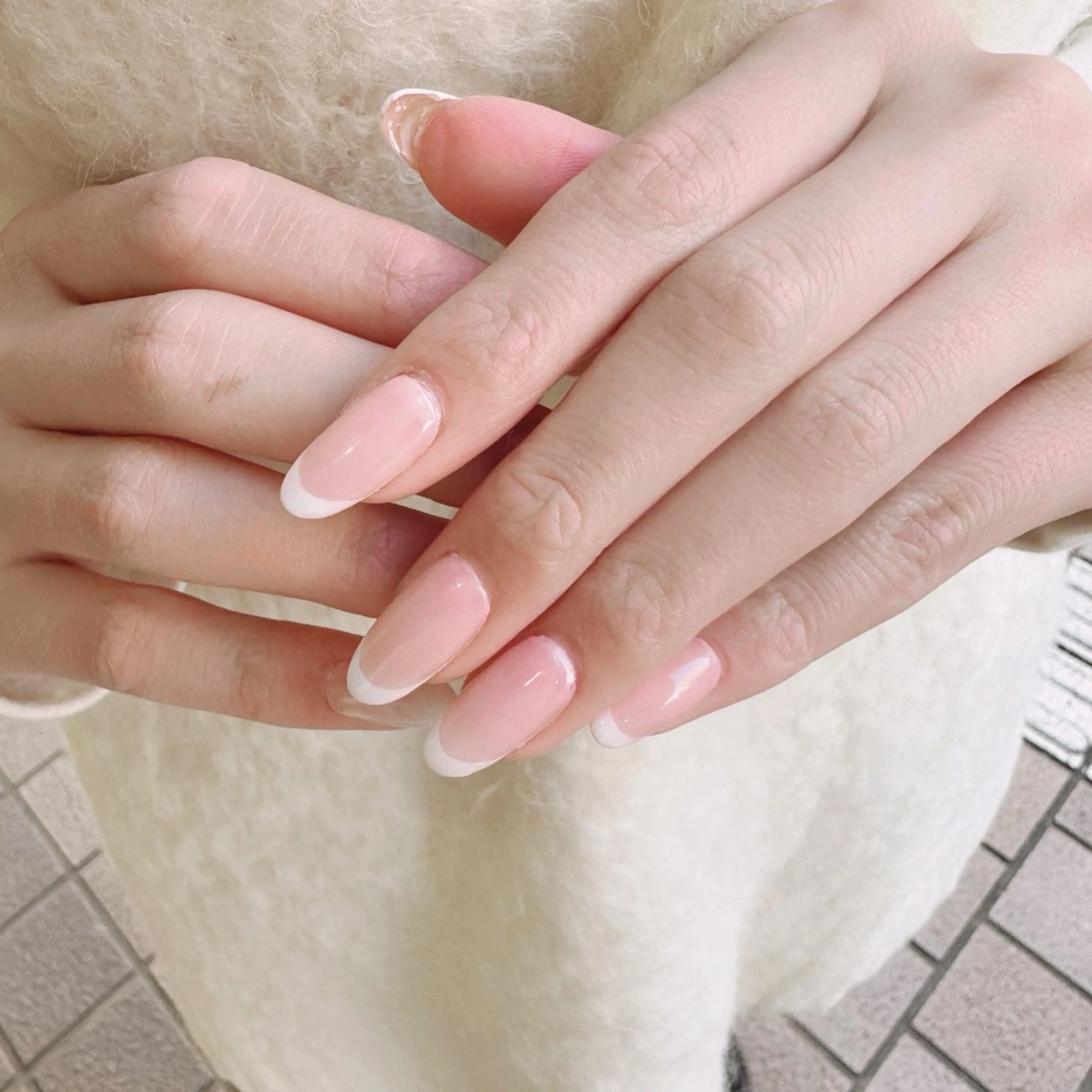 ネイル 長さ出し フレンチネイル ハンドネイル nanaco/ 大分府内町ネイルのネイルデザイン