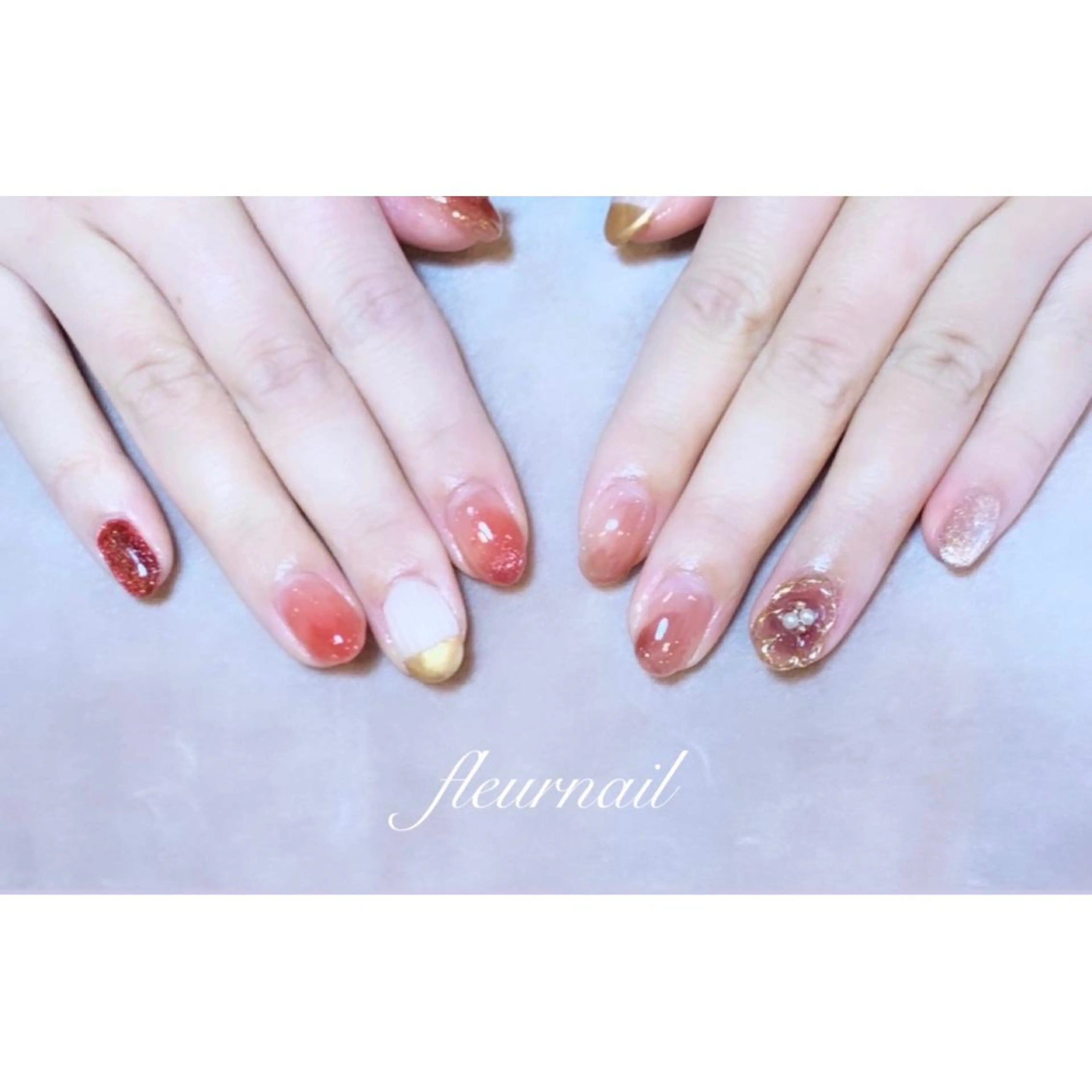 ネイル 【パラジェル登録サロン】nail pollen所属・fleurnail miuraのネイルデザイン