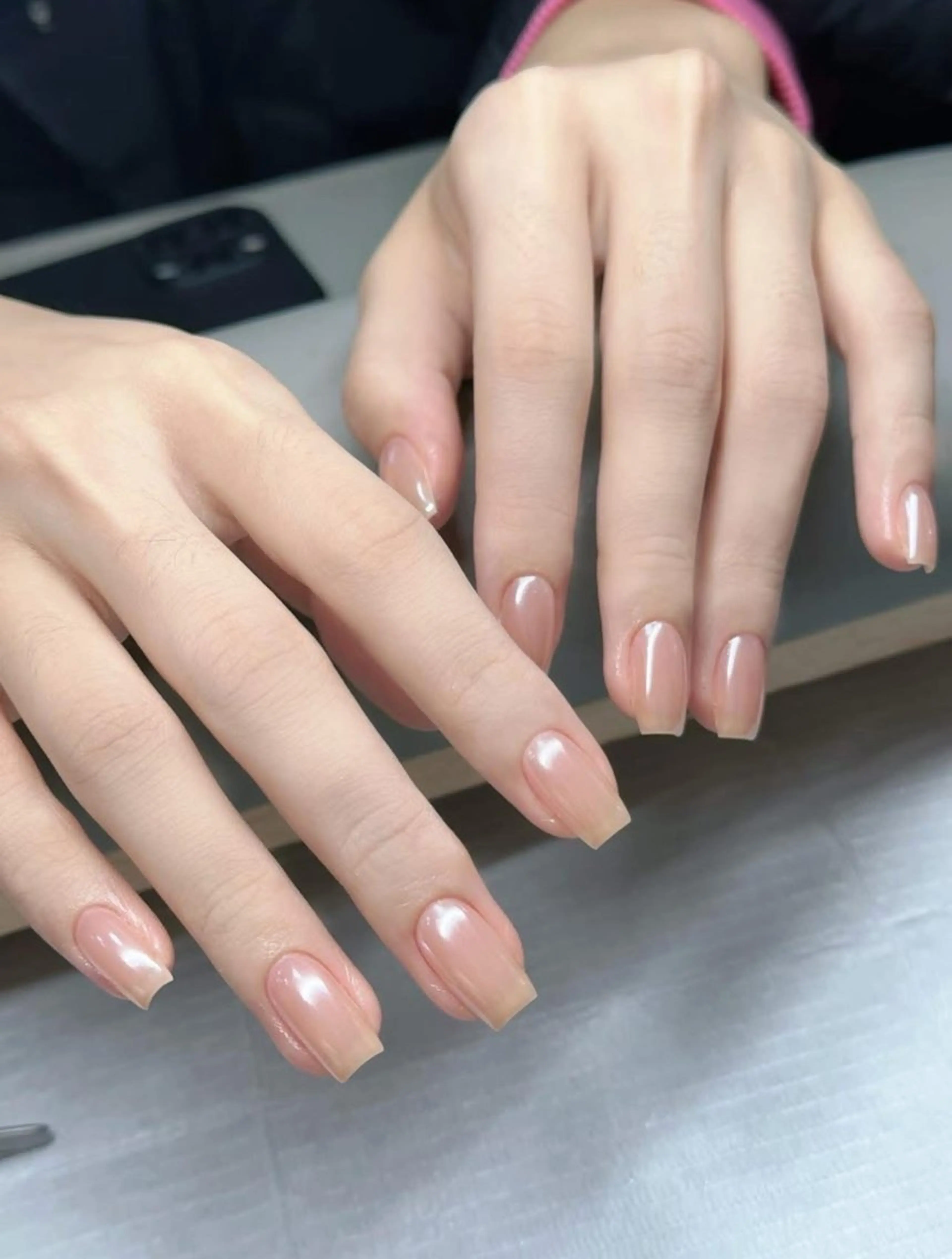 ネイル チークネイル フレンチネイル グラデーション キラキラネイル 韓国ネイル ハンドネイル Minette nailHuongのネイルデザイン