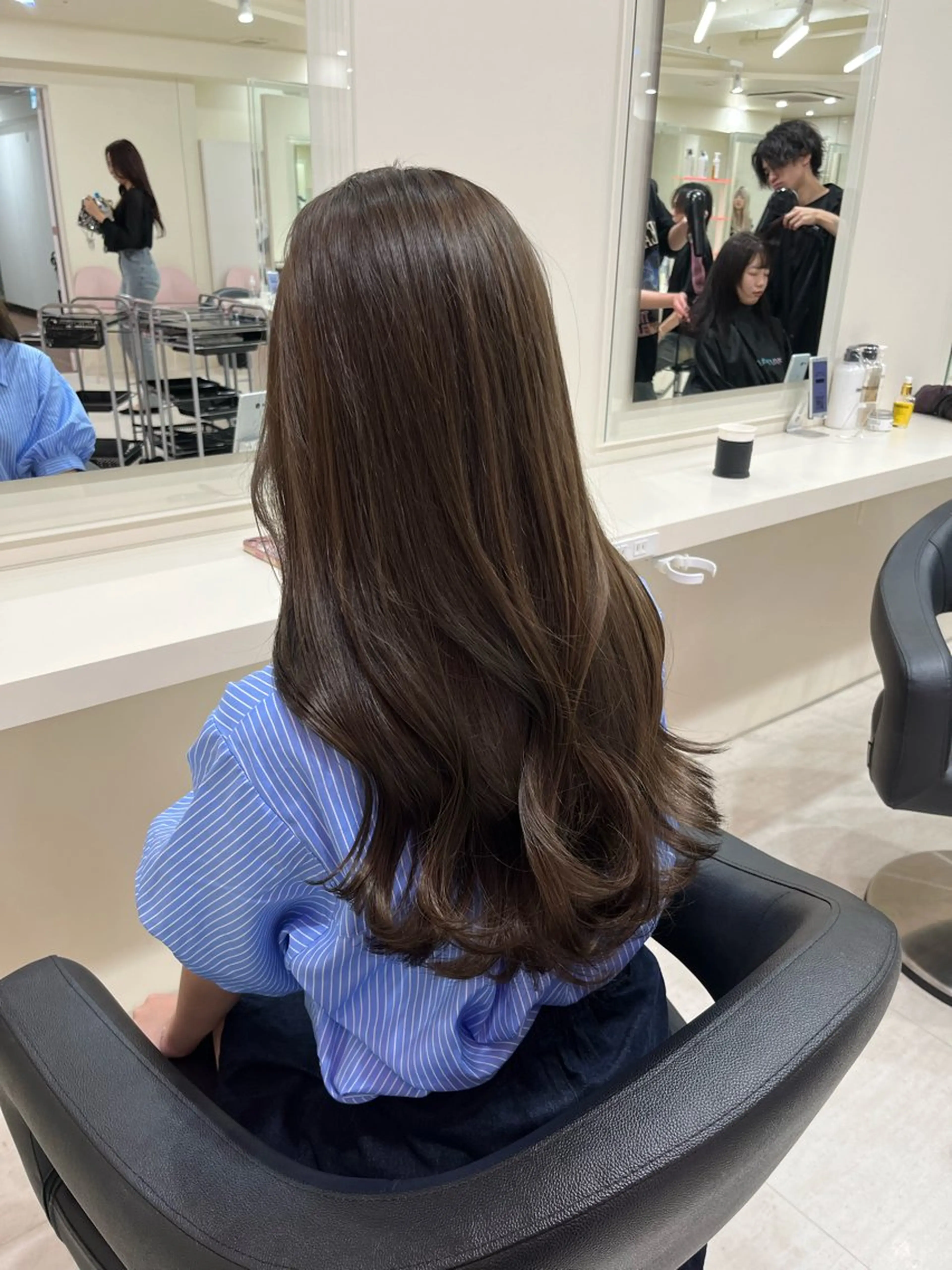 ロング カラー 🤍韓国大人っぽ ベージュMAI🤍のヘアスタイル