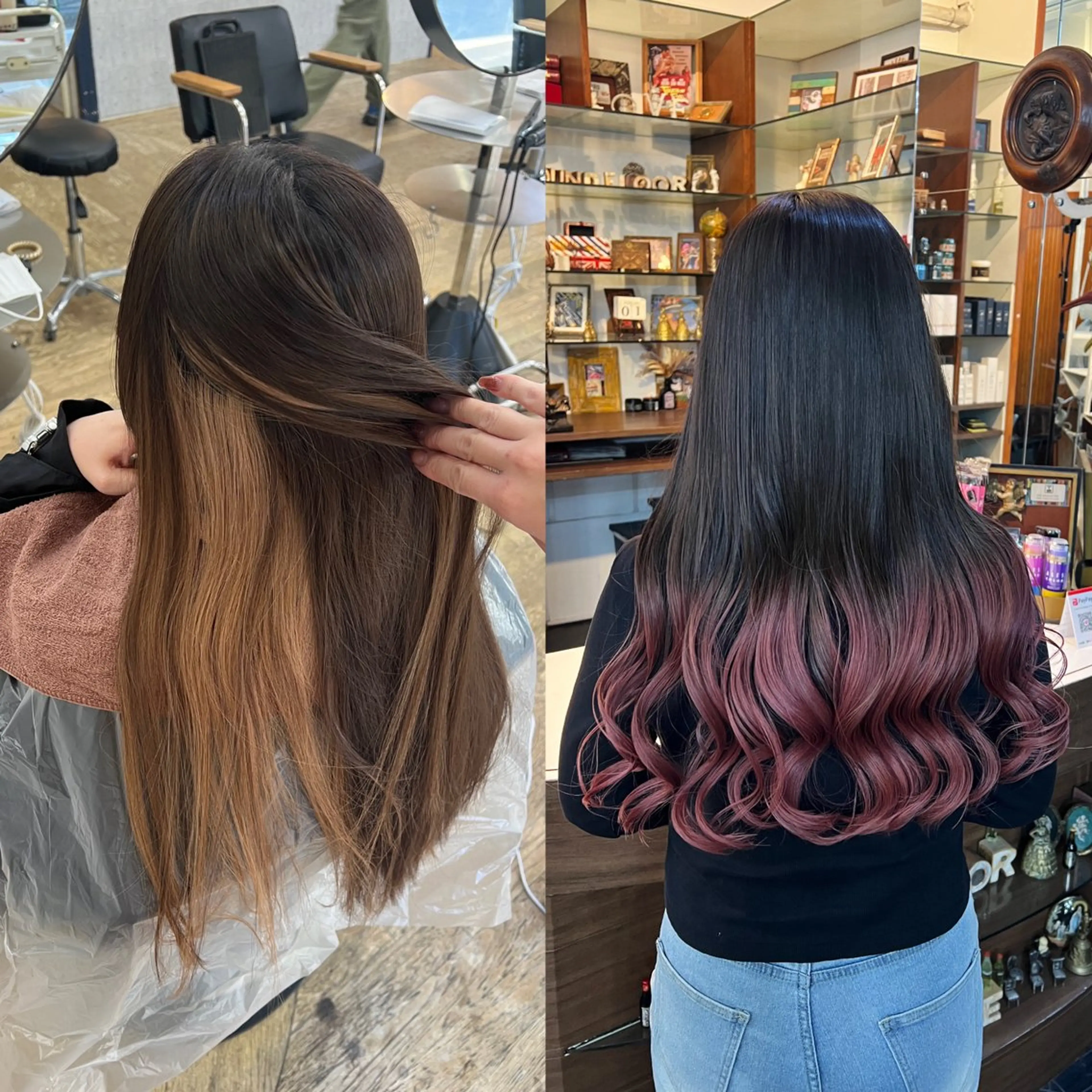 ロング カラー ヘアカラー トリートメント レイヤー/ボブ/ ミニボブ/AOIのヘアスタイル