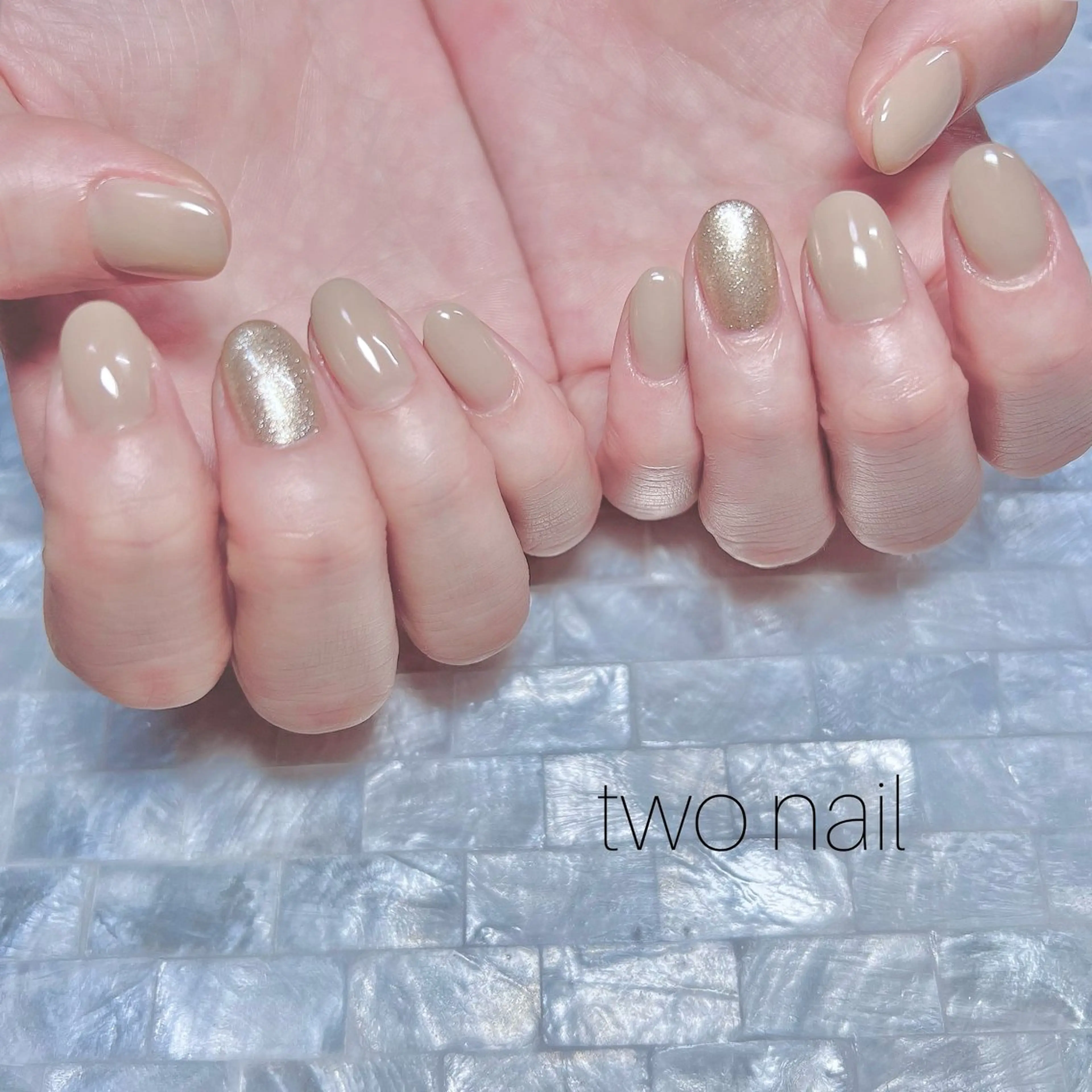 ネイル ネイルチップ ホワイト ハンドネイル two nailのネイルデザイン