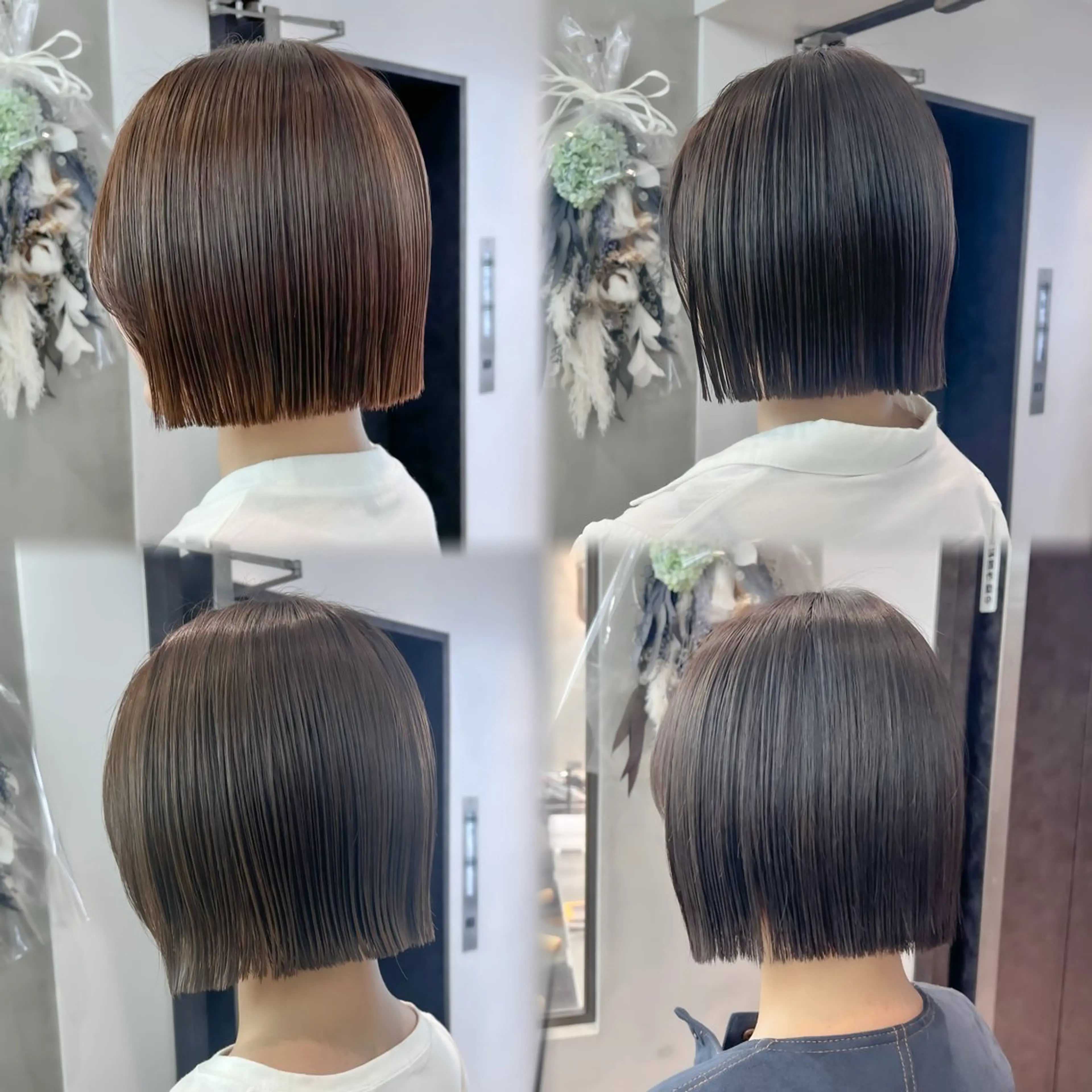 ショート カット ヘアカラー トリートメント ボブ/縮毛矯正 髪質改善/もえるのヘアスタイル