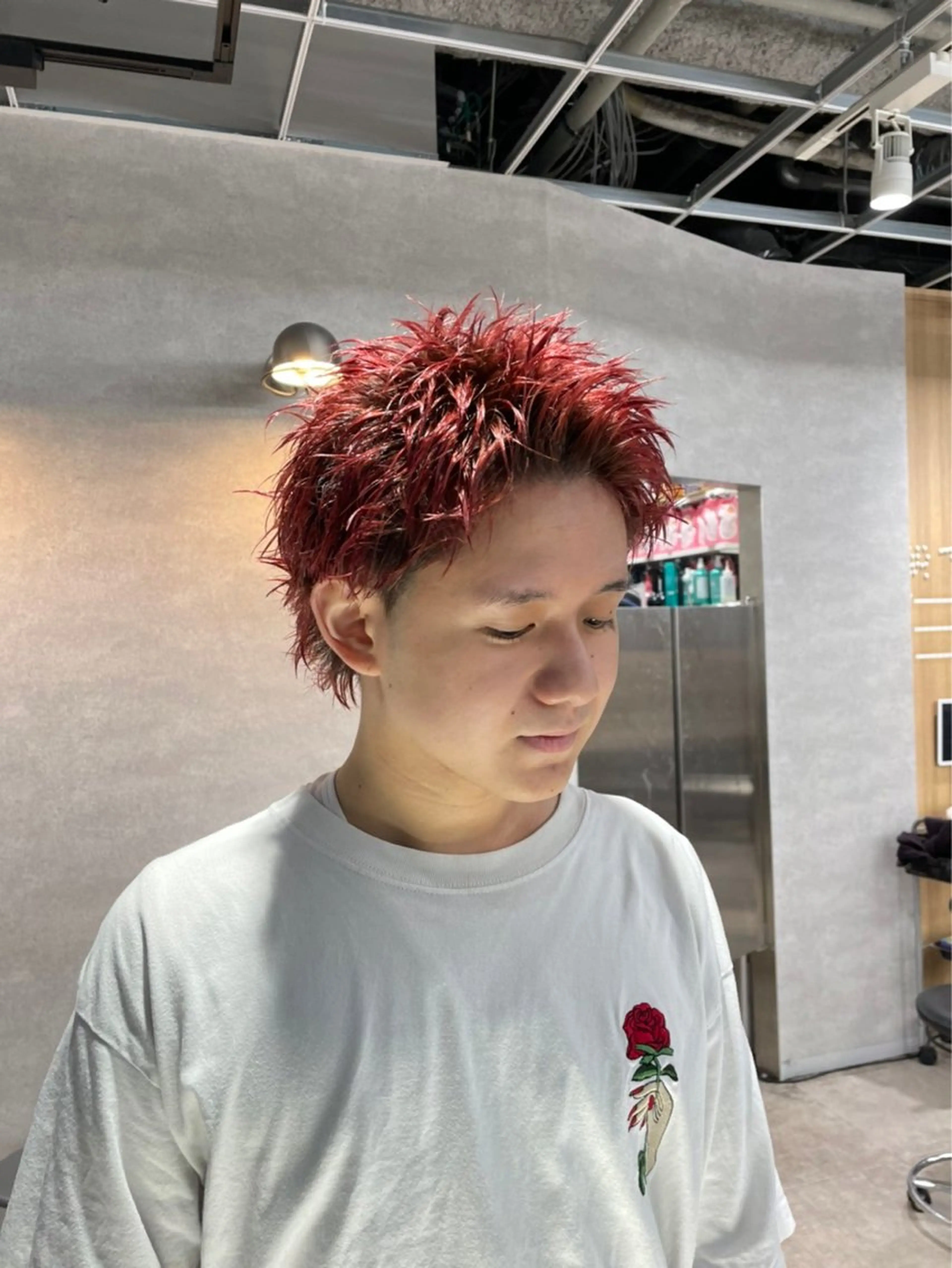 ショート カラー パーマ メンズ カット ヘッドスパ ヘアセット 🔥メンズ 特化🔥菊水皐暉🔥のヘアスタイル