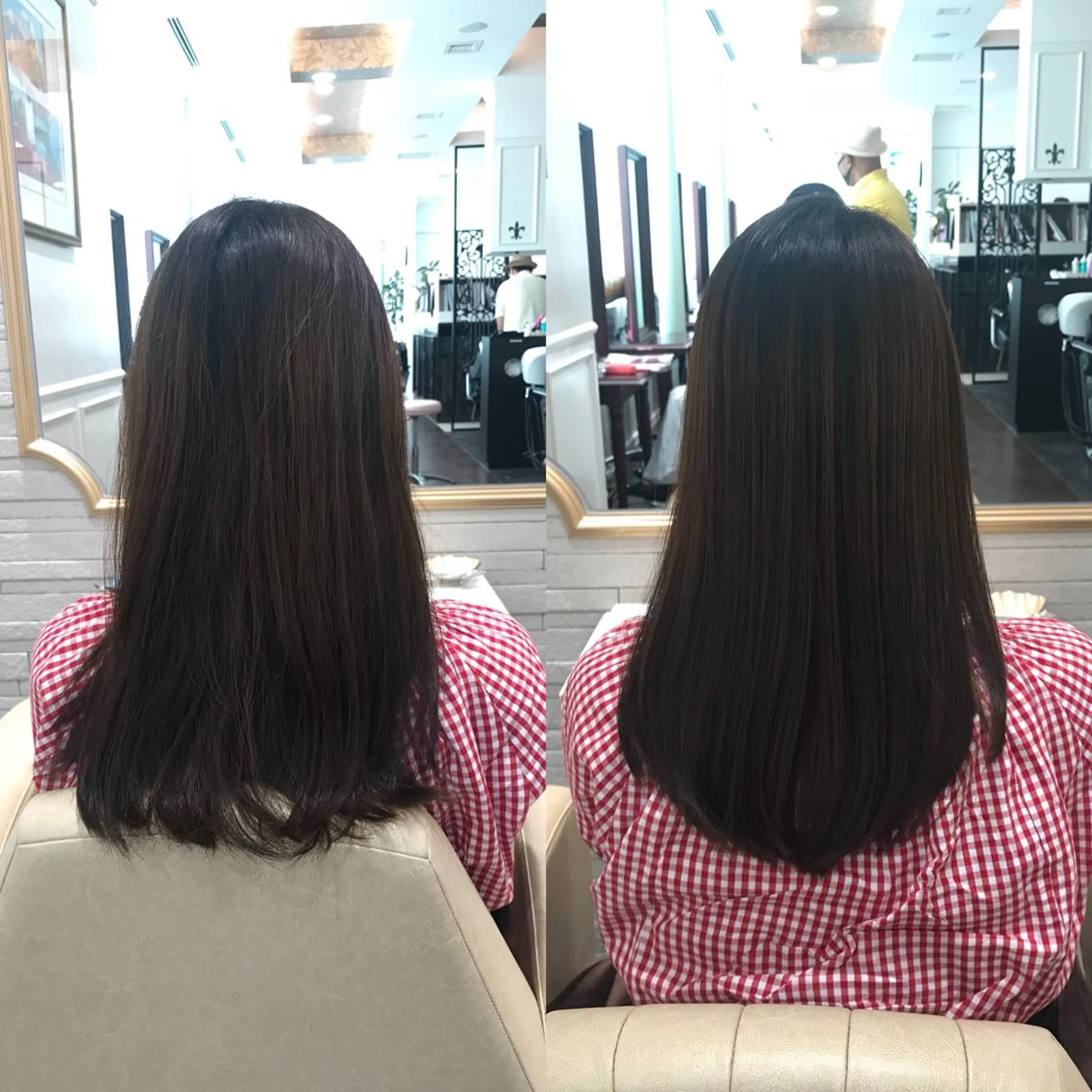 セミロング 縮毛矯正 トリートメント カット ヘアカラー トリートメント 韓国ヘア×髪質改善 ⭐️谷遼平⭐️のヘアスタイル