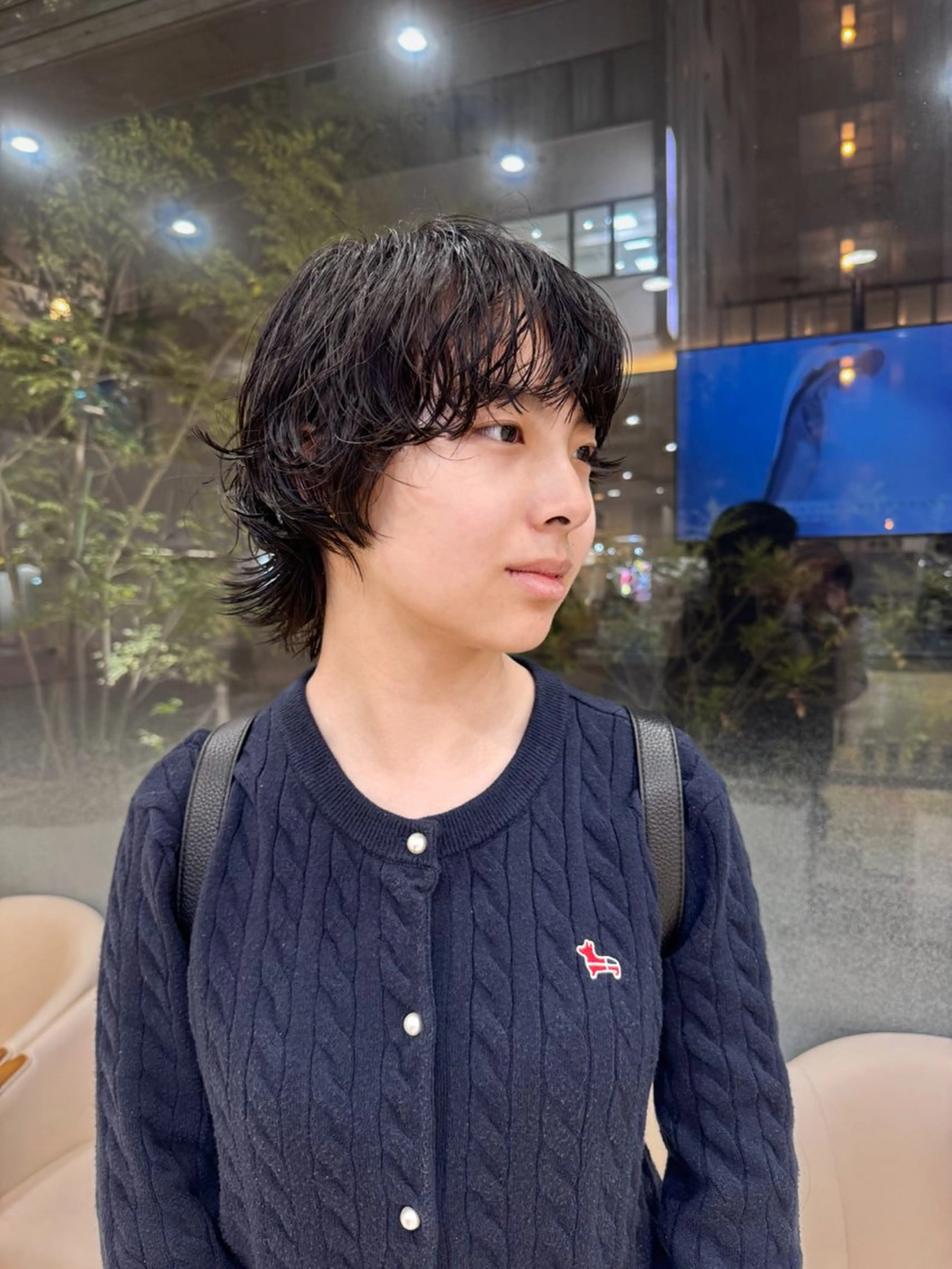 ショート パーマ くせ毛 ショートヘア 外ハネヘア ウルフカット カット パーマ Seeknext // Rukaのヘアスタイル