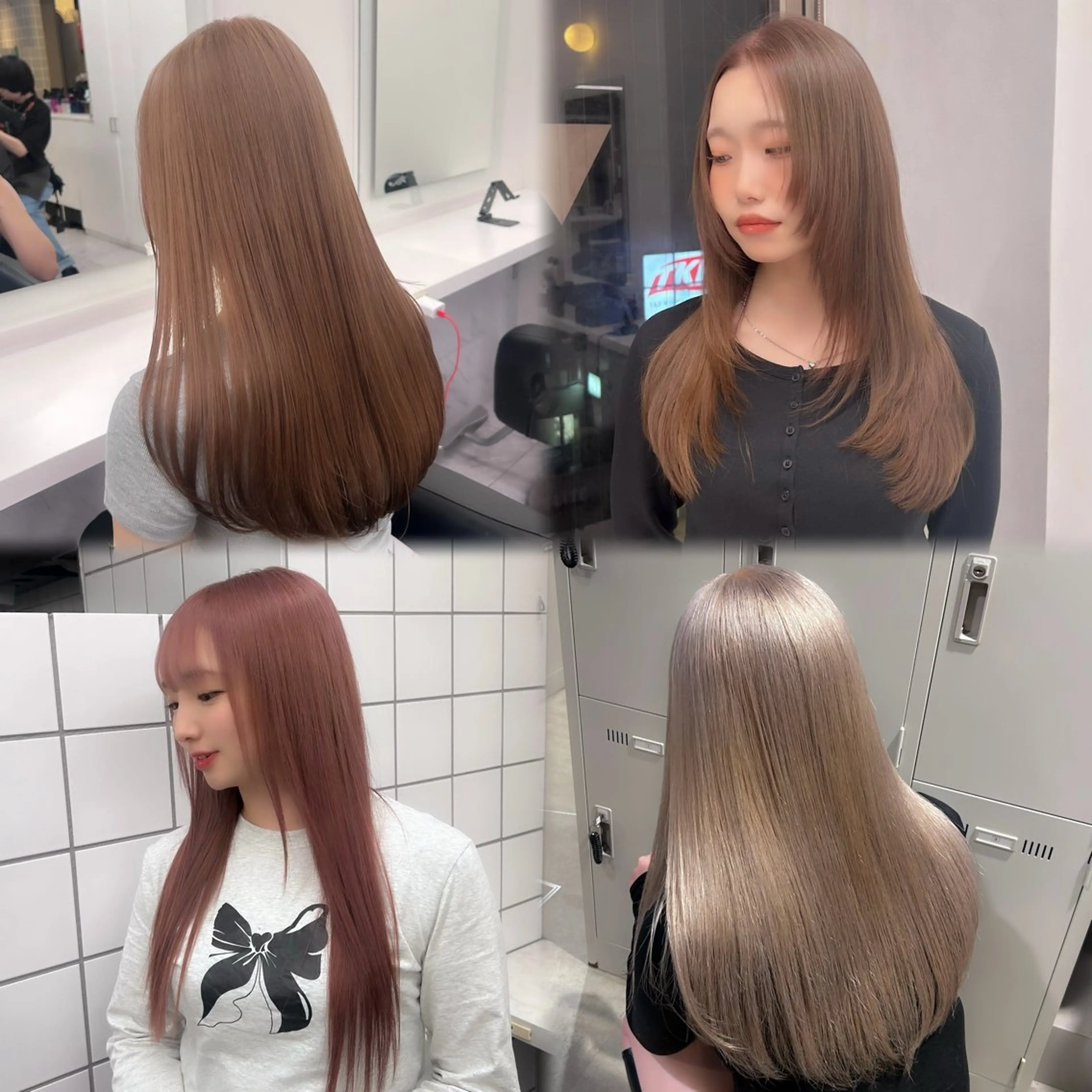 ロング カラー パーマ ヘアアレンジ メンズ キッズ ブリーチなしカラー/ ブラウン/レイヤーのヘアスタイル