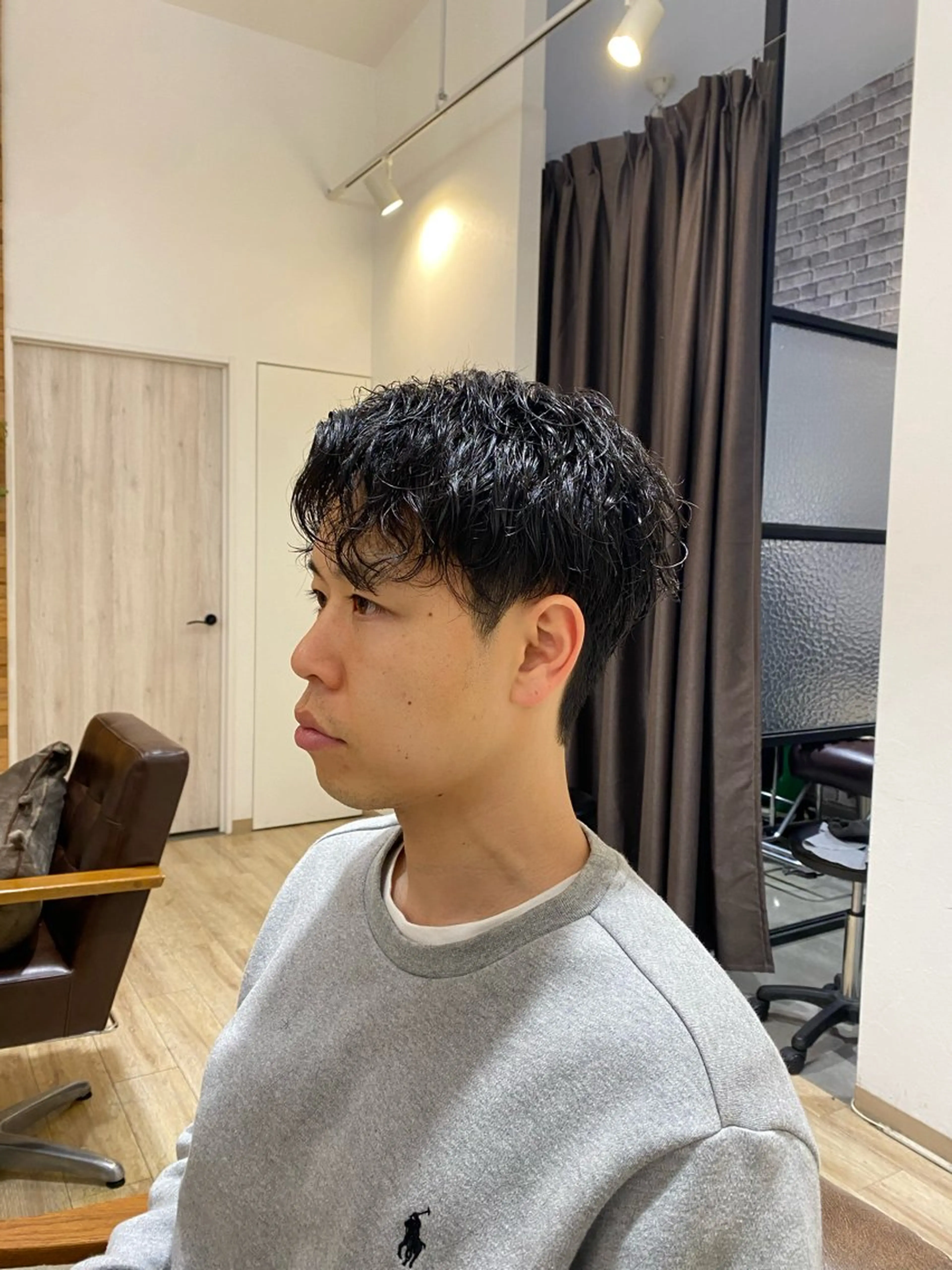 ショート カット パーマ メンズパーマ/ダウン パーマ/十文字玲音のヘアスタイル