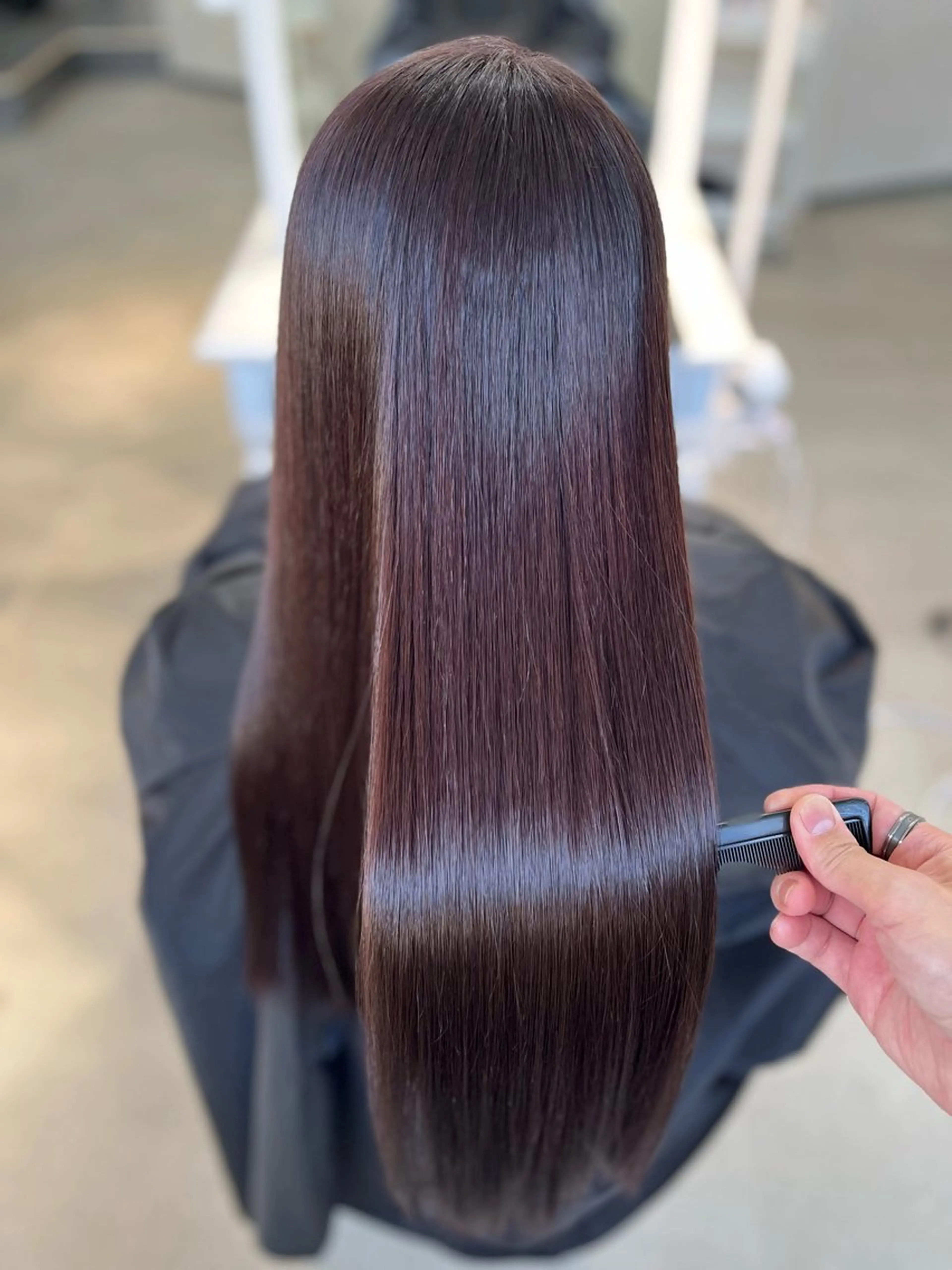 ロング カラー パーマ 髪質改善 縮毛矯正 ストレートパーマ カット ヘアカラー 縮毛矯正 トリートメント 横野 孝志のヘアスタイル