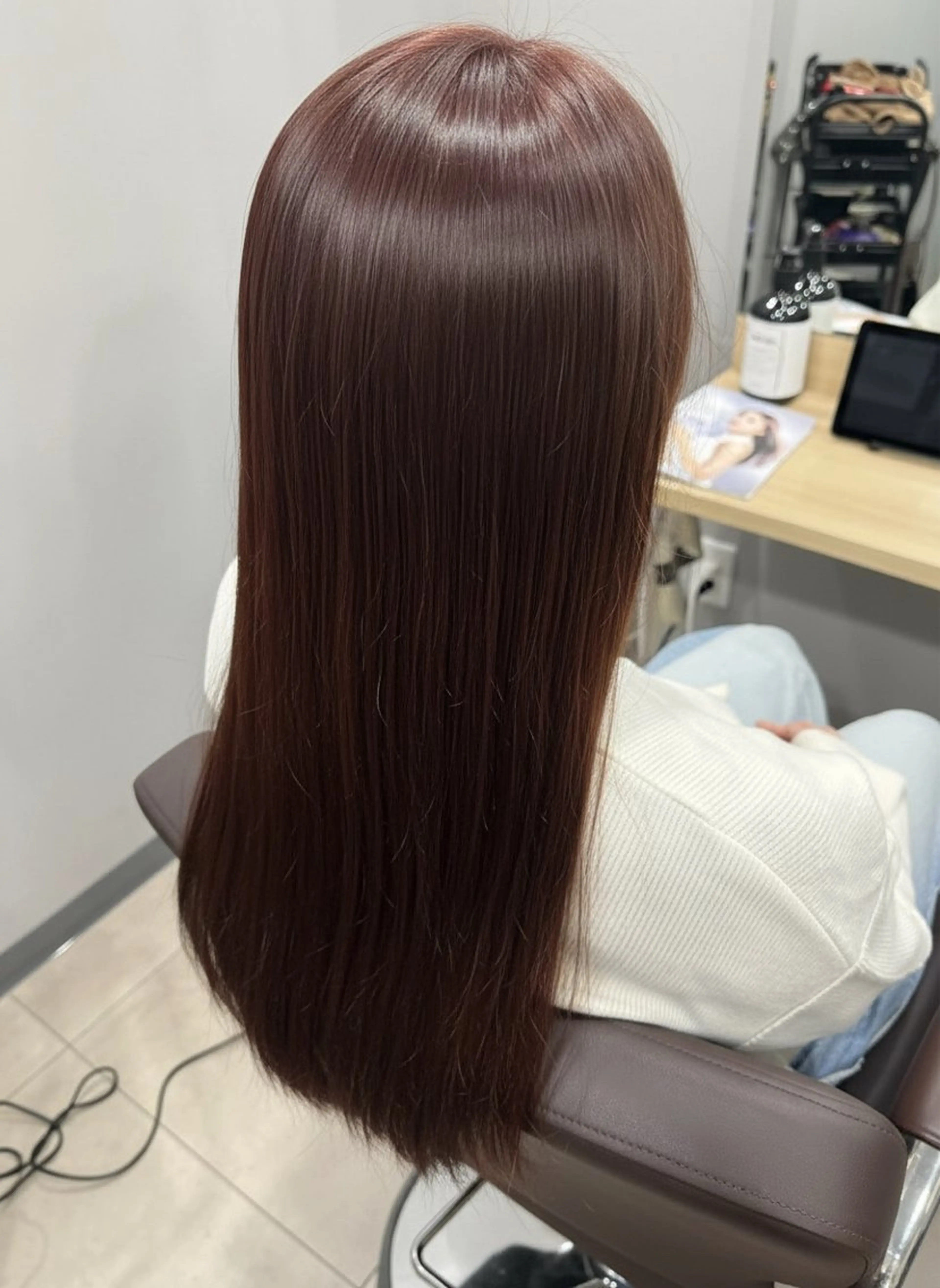 セミロング カラー 似合わせカット得意 仁井亮のヘアスタイル