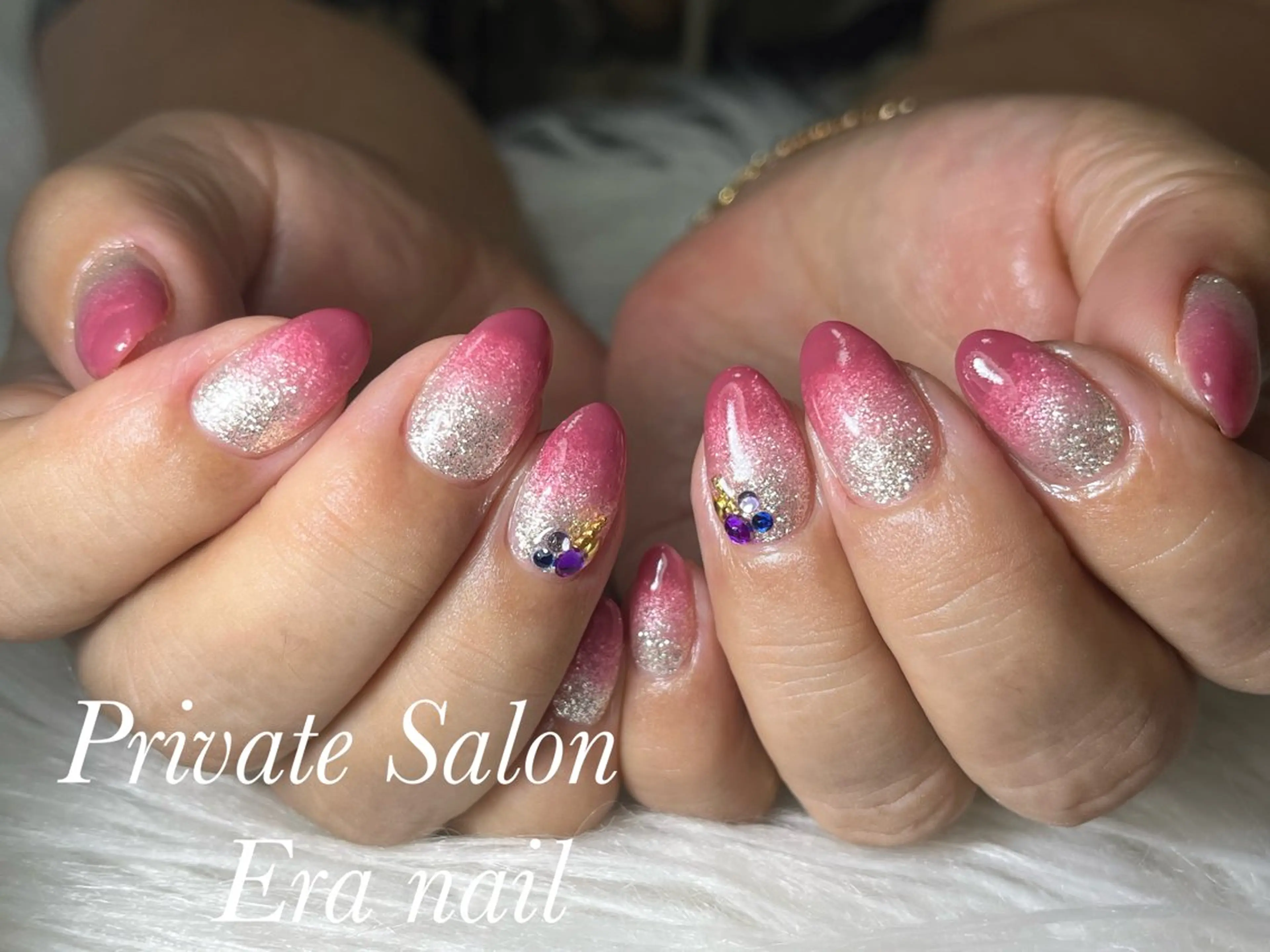 ネイル グラデーション ラメ(グリッター) Era nailのネイルデザイン