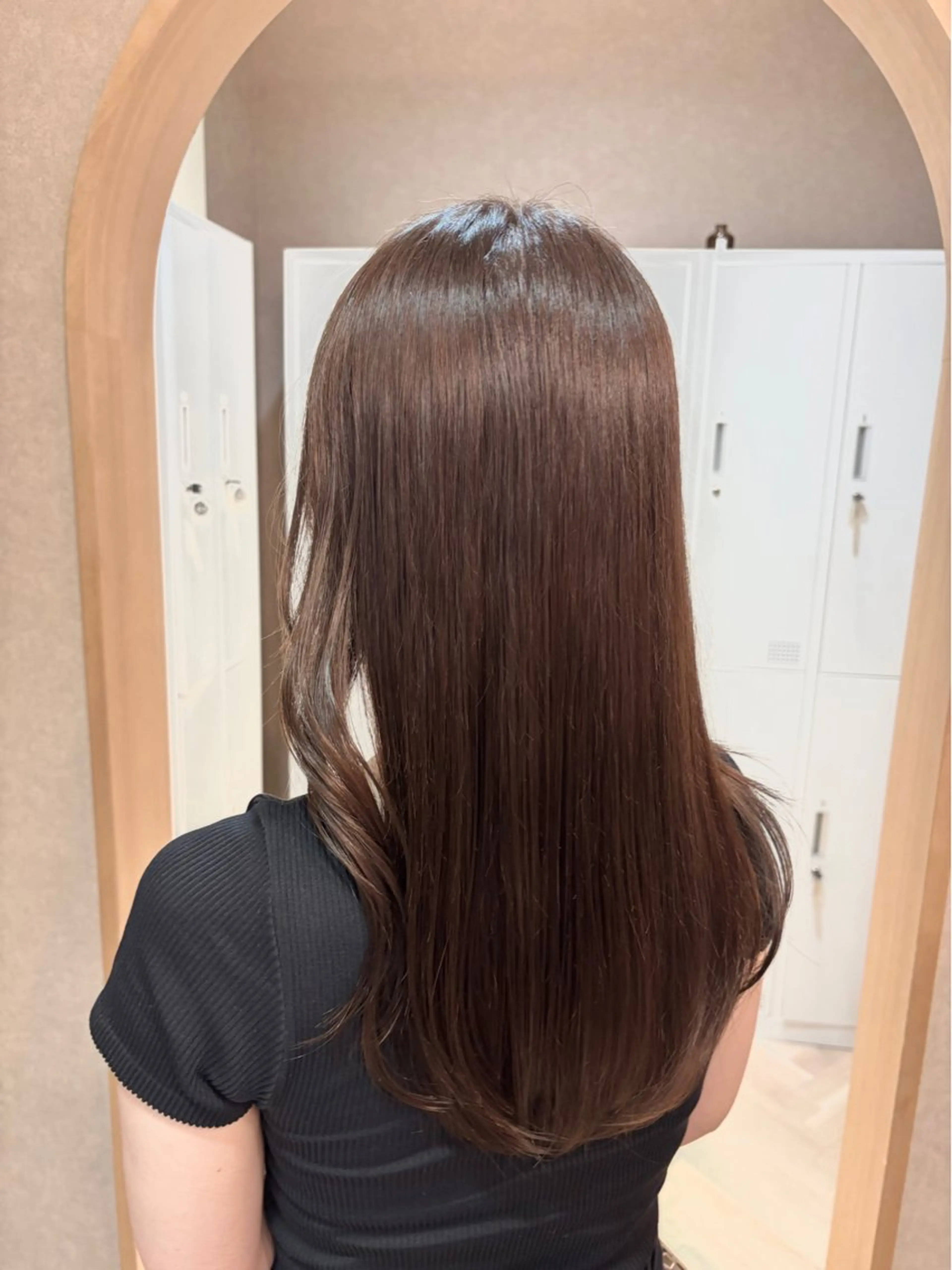 セミロング ヘアカラー トリートメント 透明感カラー🤎/ ツヤカラー/さくらのヘアスタイル