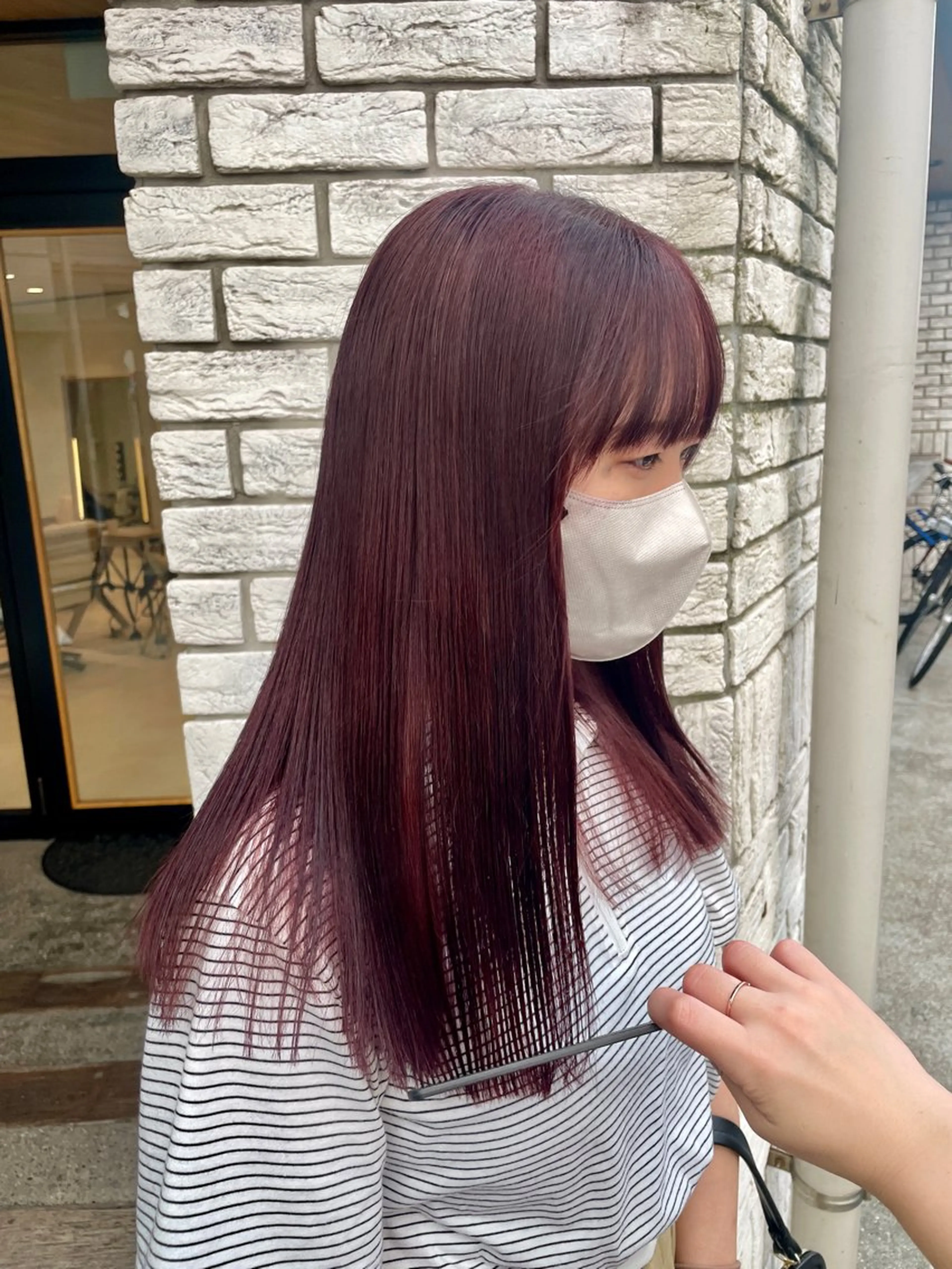 ミディアム カラー レッドカラー ヘアカラー カラー/レイヤー/ 髪質改善/PAAQのヘアスタイル