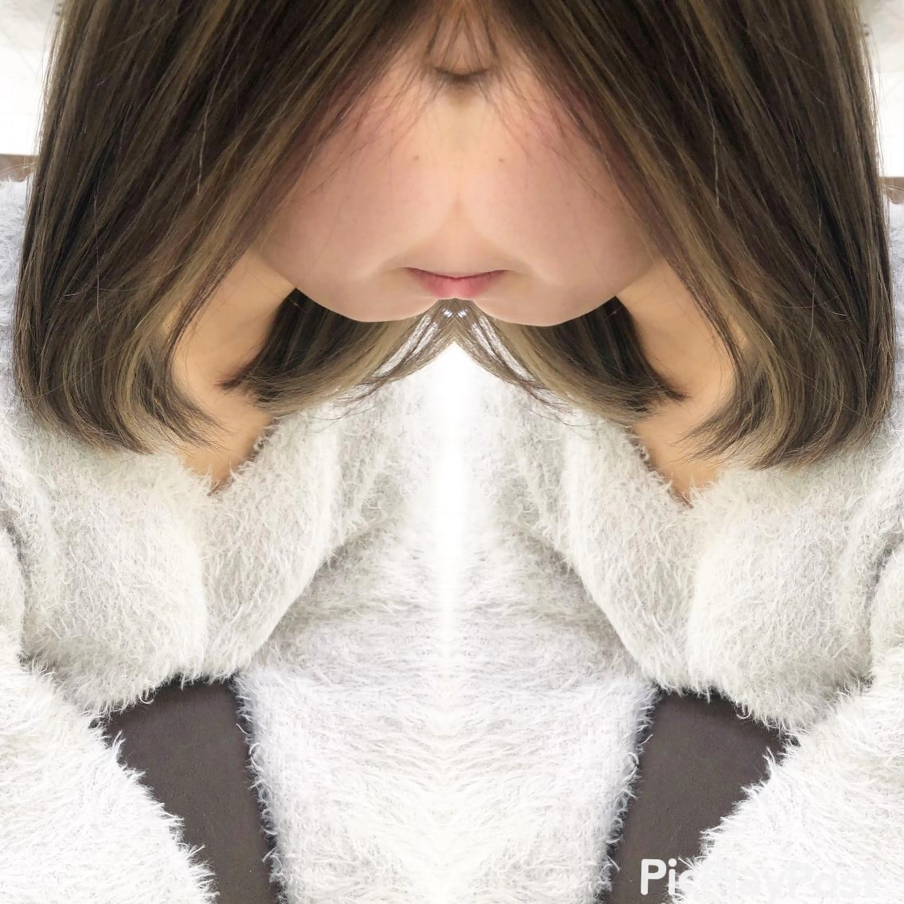 ミディアム ヘアカラー トリートメント 岸 保奈美のヘアスタイル