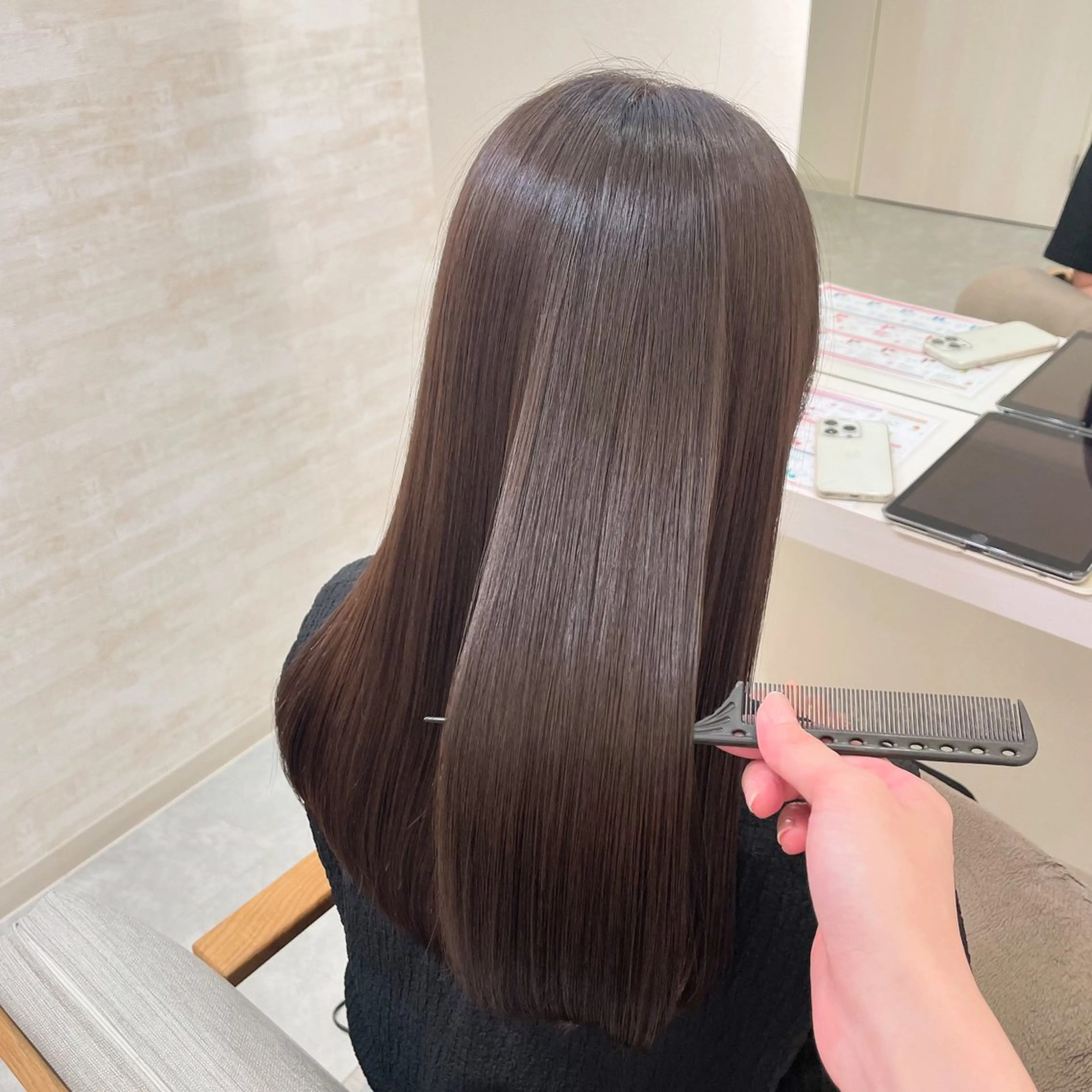 セミロング カラー ベージュカラー グレージュ トリートメント カット ヘアカラー トリートメント 髪質改善&ヘアケア /菊池琉那のヘアスタイル