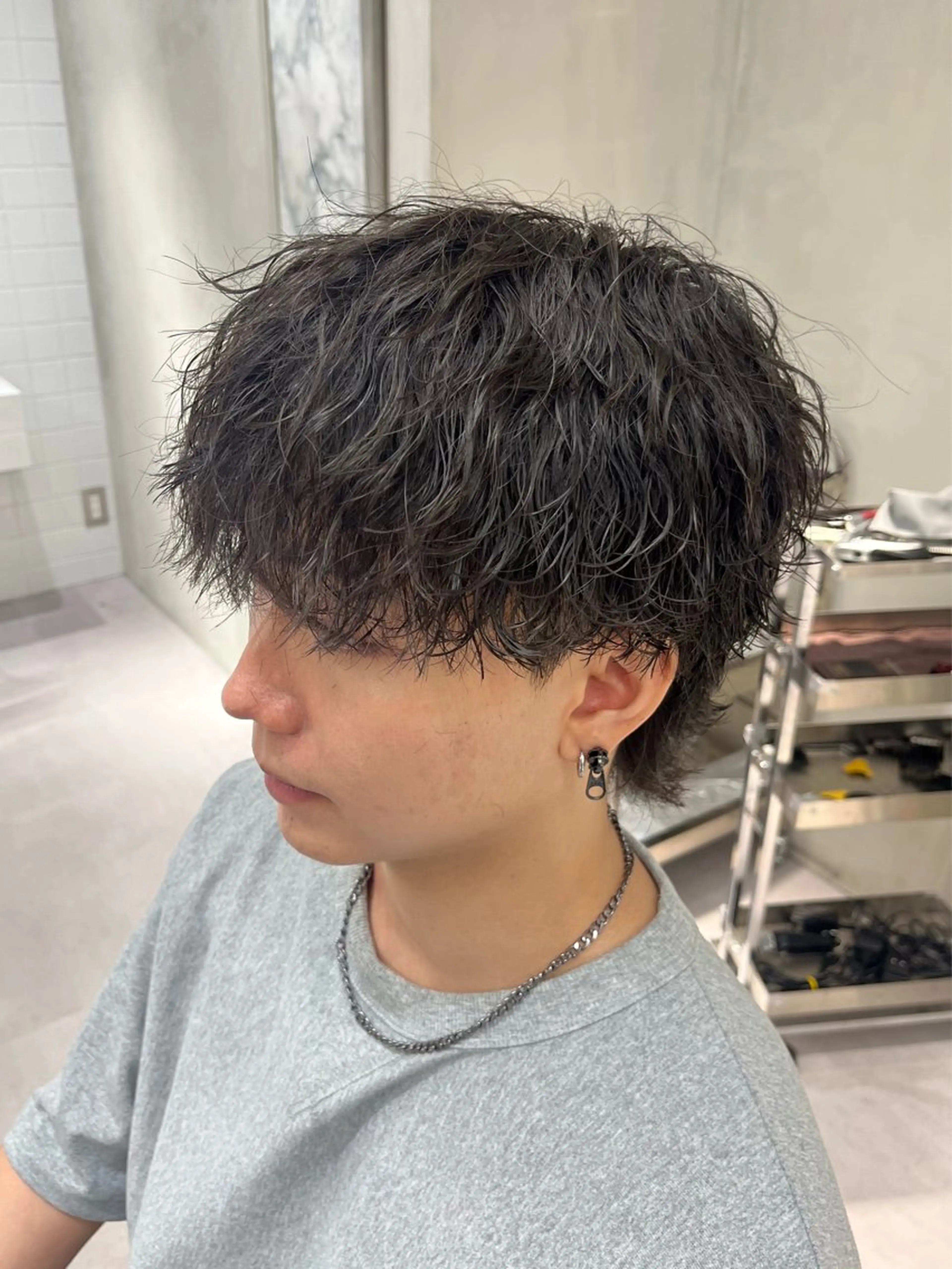 ショート パーマ メンズ soen所属・⚡メンズパーマフ ェードカットTomyのヘアスタイル