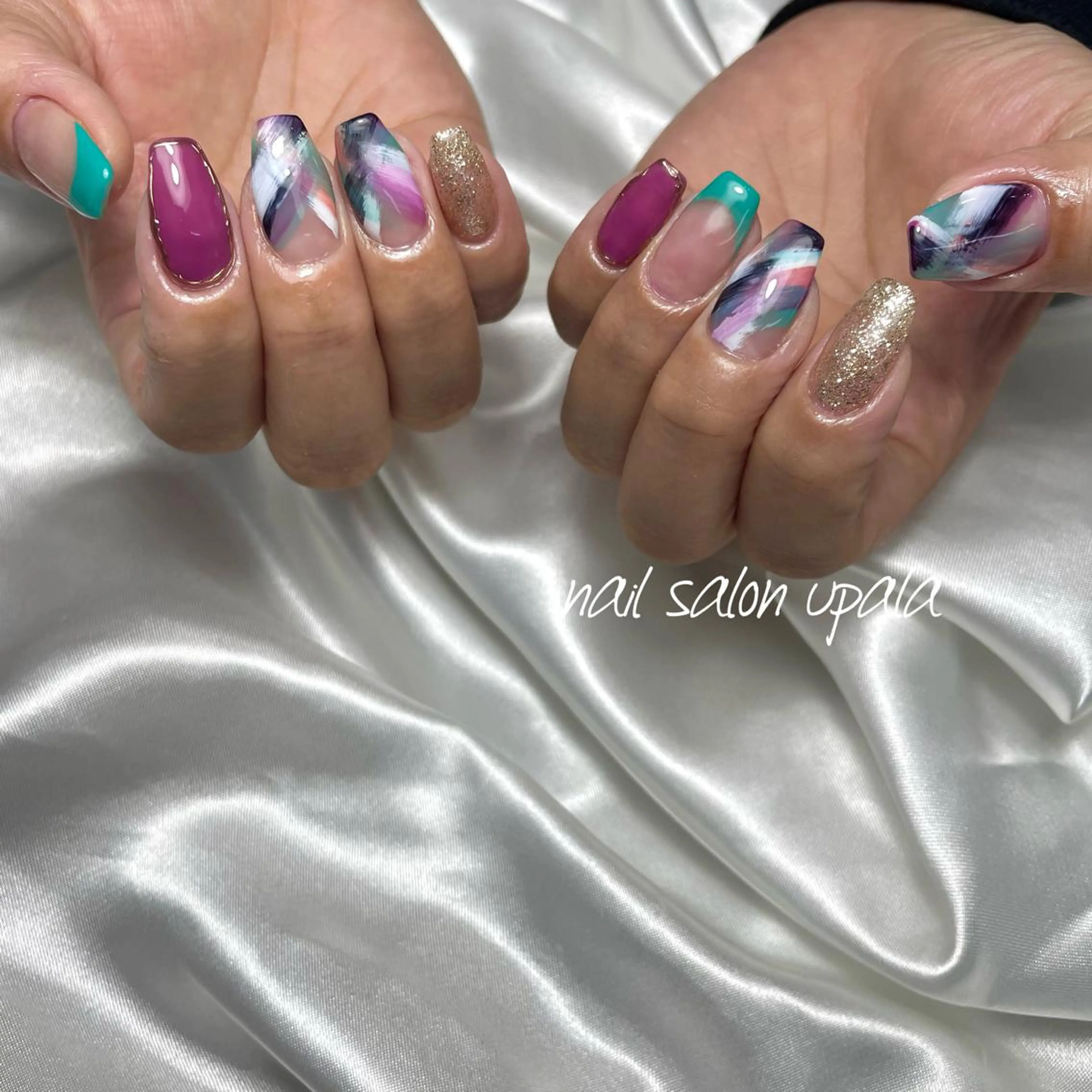 ネイル ニュアンスネイル 春ネイル ハンドネイル upala Mayukoのネイルデザイン