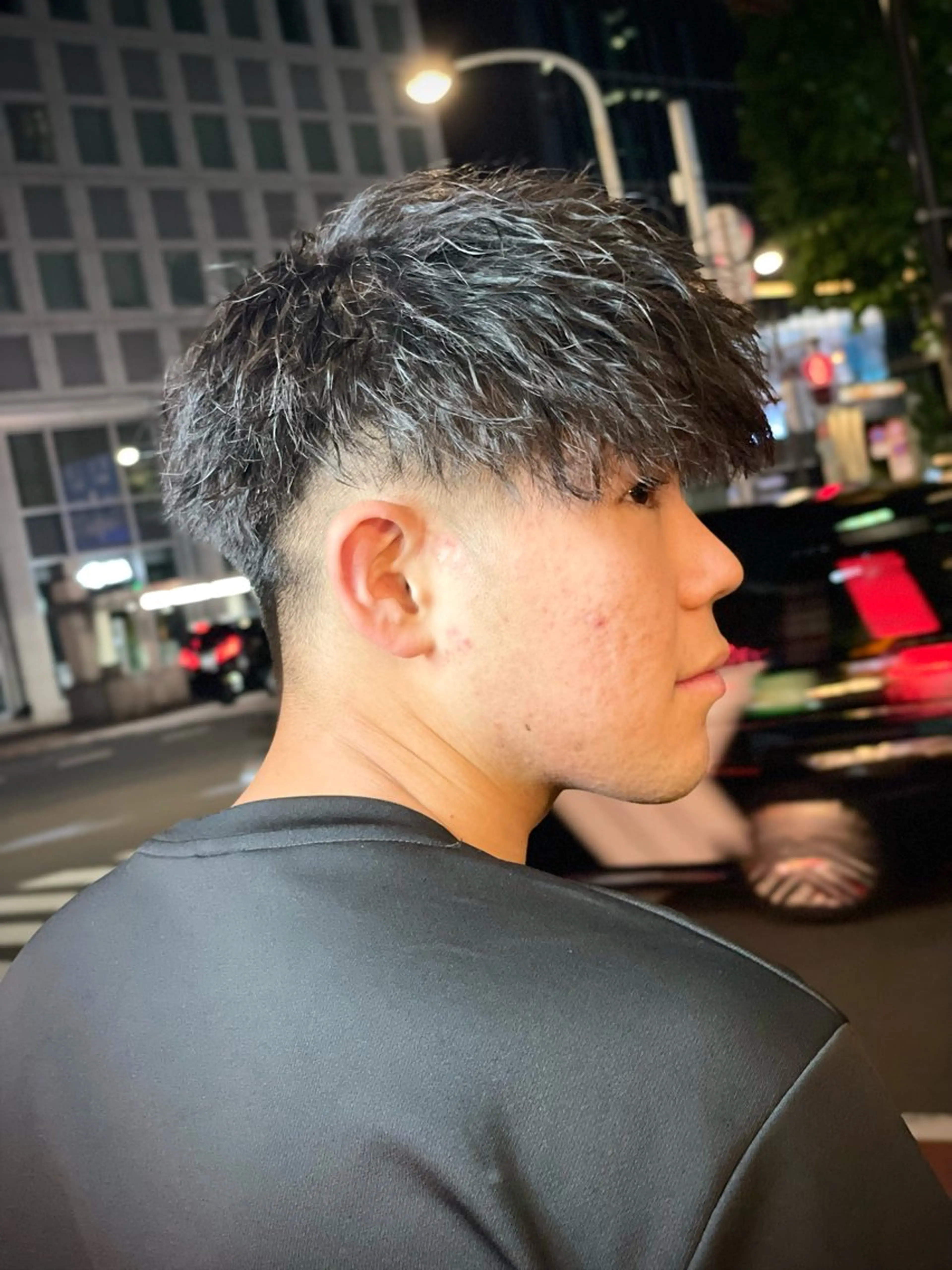 ショート パーマ メンズ 浅見 天翔のヘアスタイル