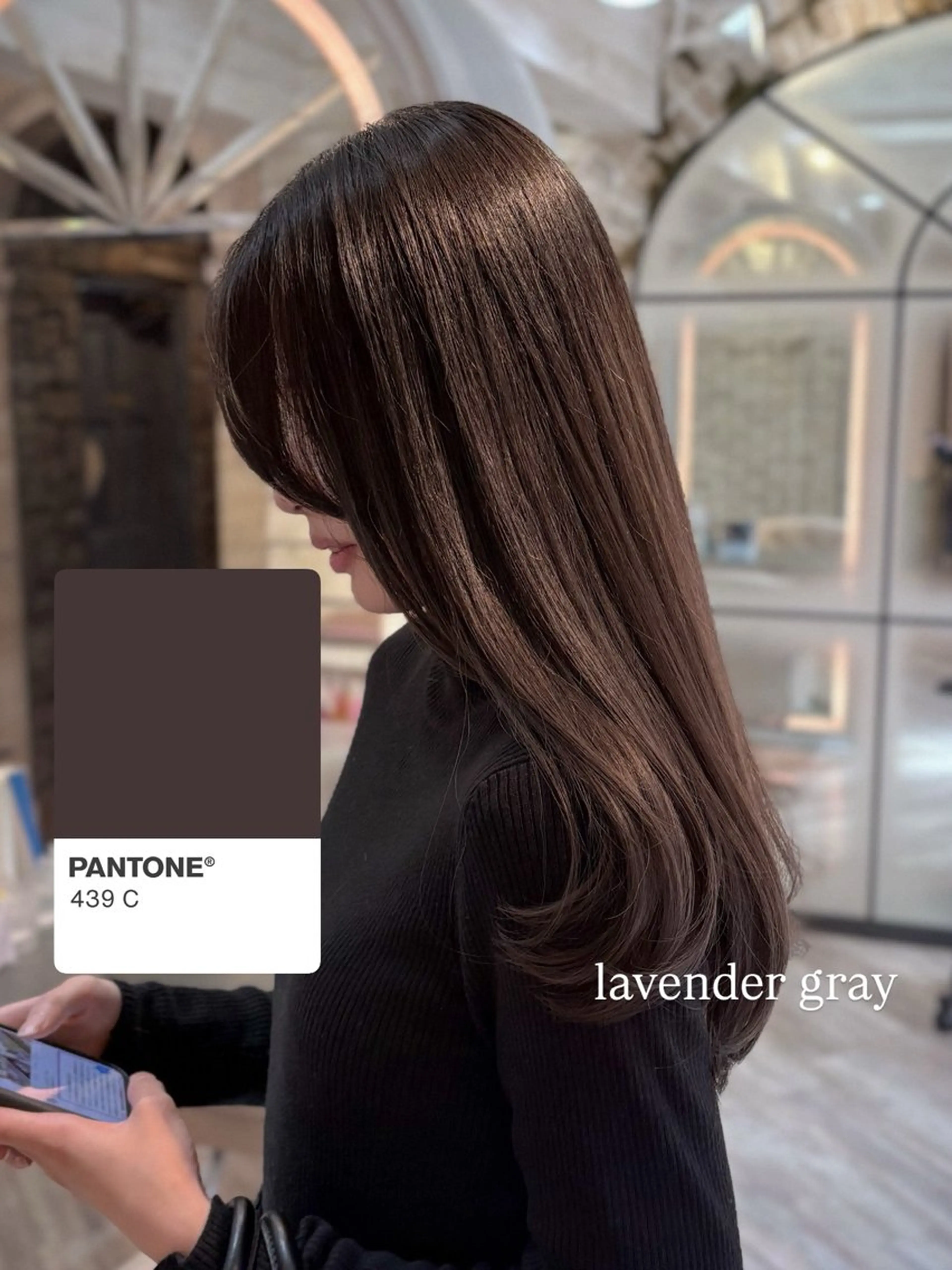 ロング カラー カット ヘアカラー トリートメント グレージュ|くすみ× 透明感|kazutoのヘアスタイル