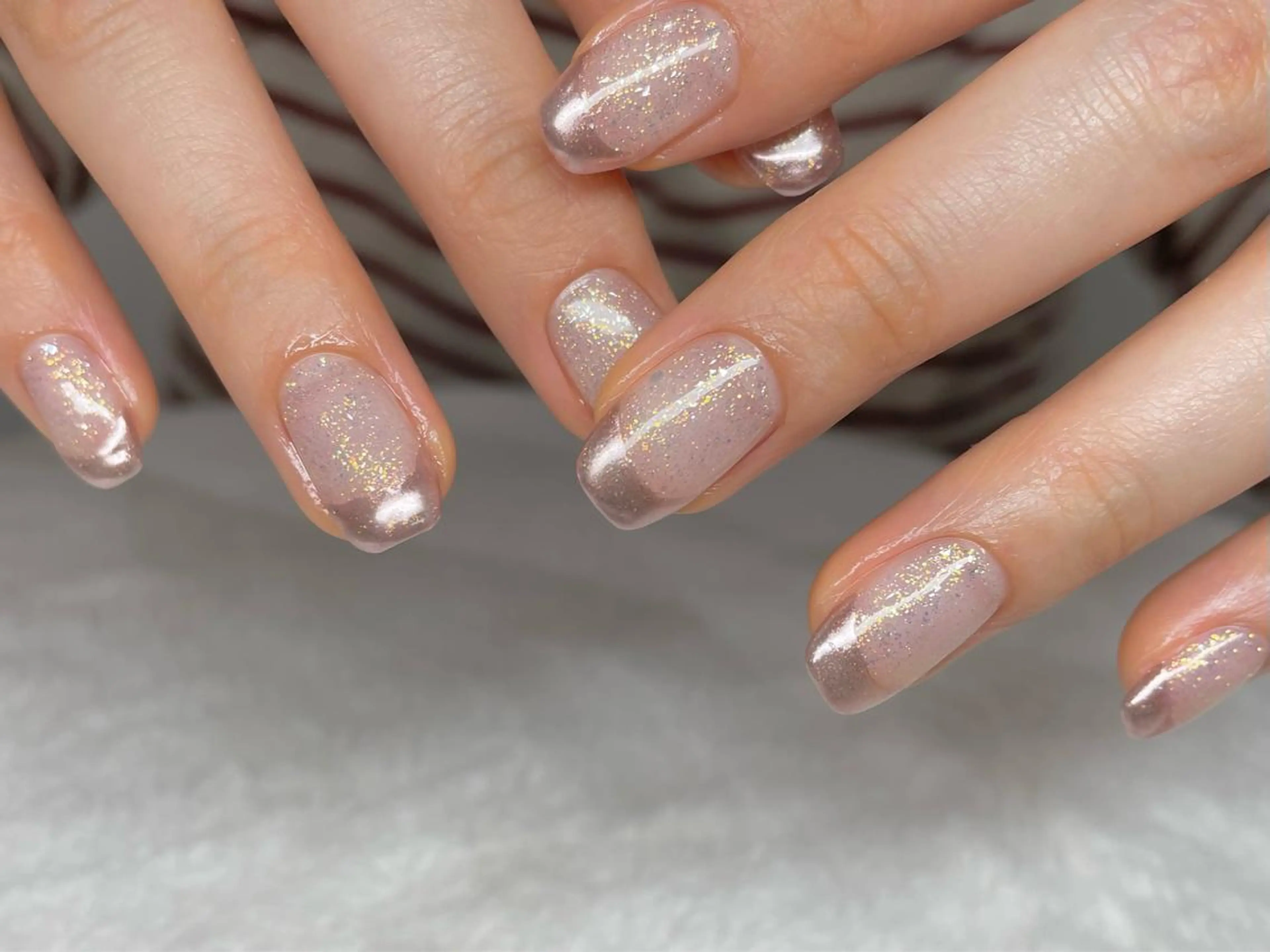 ネイル フレンチネイル ミラーネイル ピンク riri nail所属・riri-nail Rie Endoのネイルデザイン