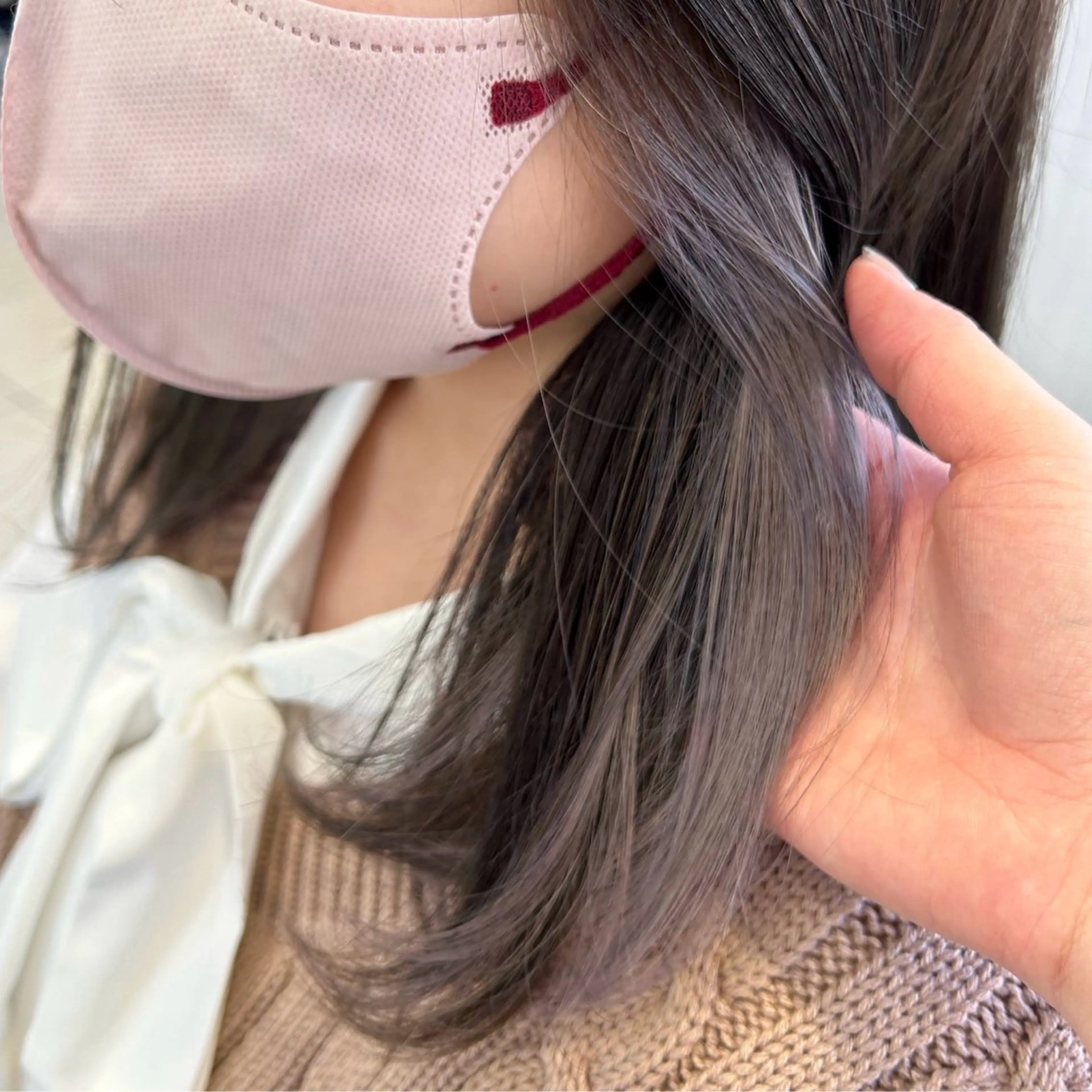 セミロング カラー ヘアアレンジ 艶カラー/縮毛矯正 /𝐒𝐚𝐤𝐢のヘアスタイル