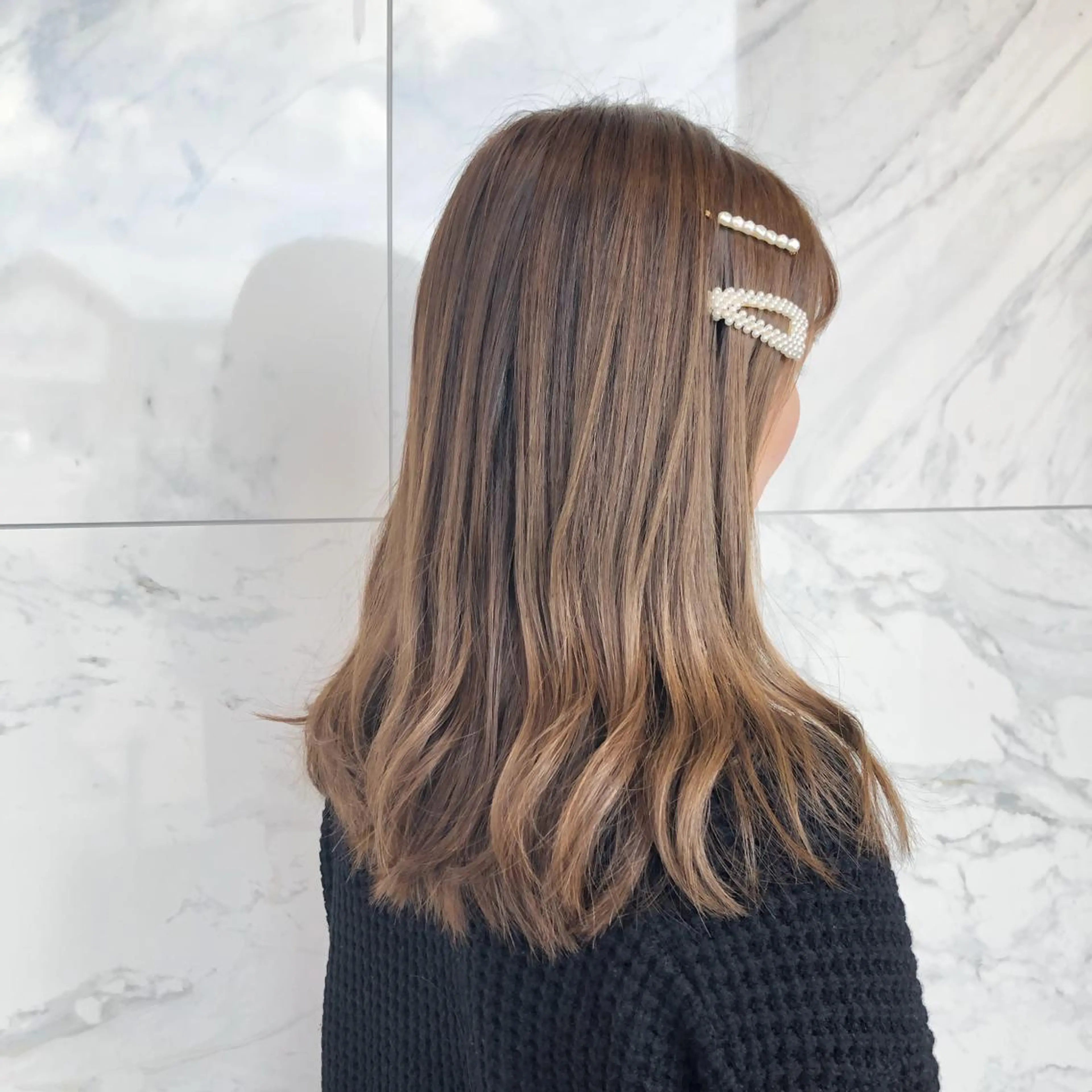 ミディアム カラー ヘアアレンジ 吉野 優子のマツエク・マツパデザイン