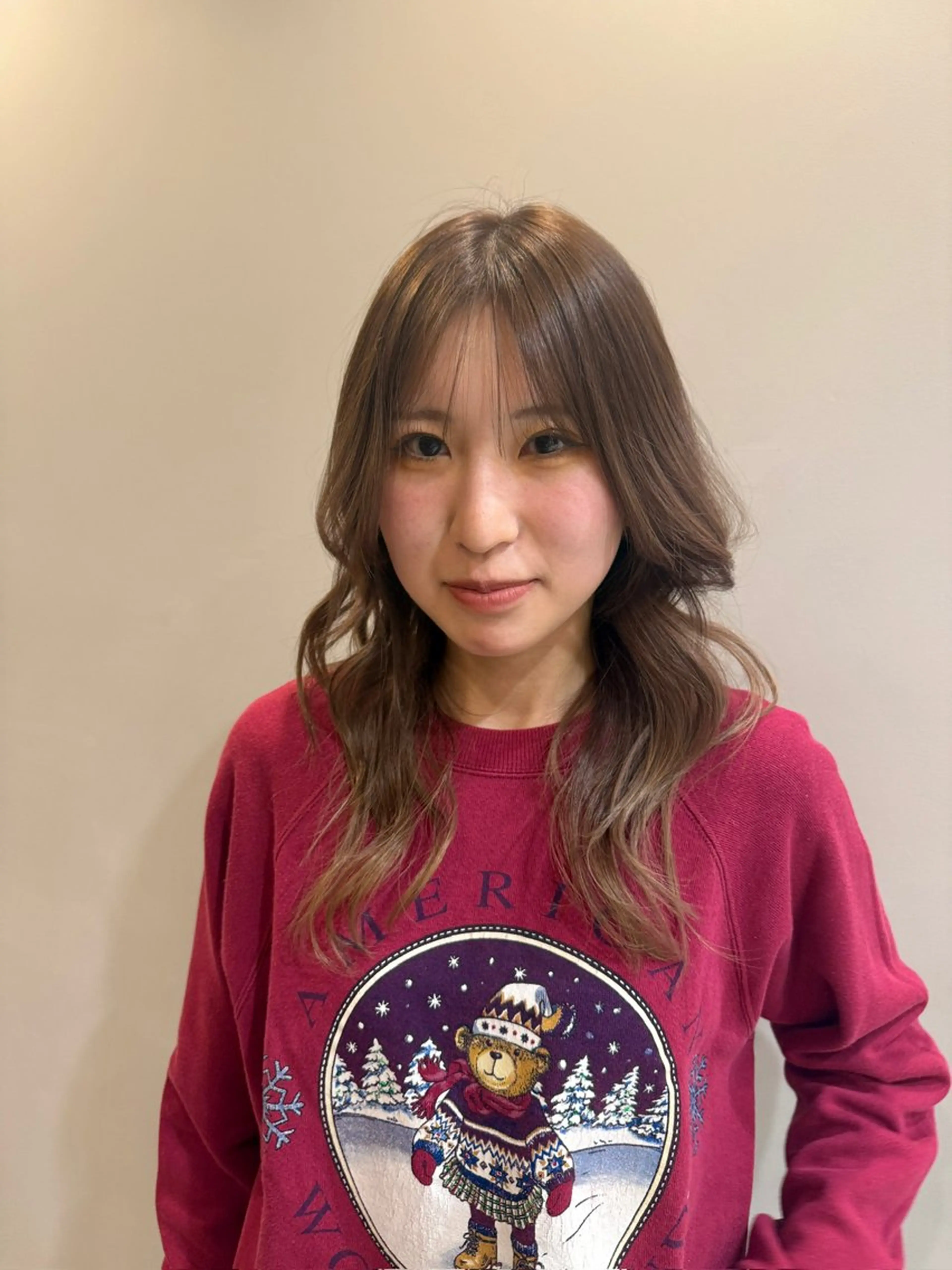 カラー ベージュカラー ブラウンカラー ブラウンベージュ 松岡 茉和のヘアスタイル