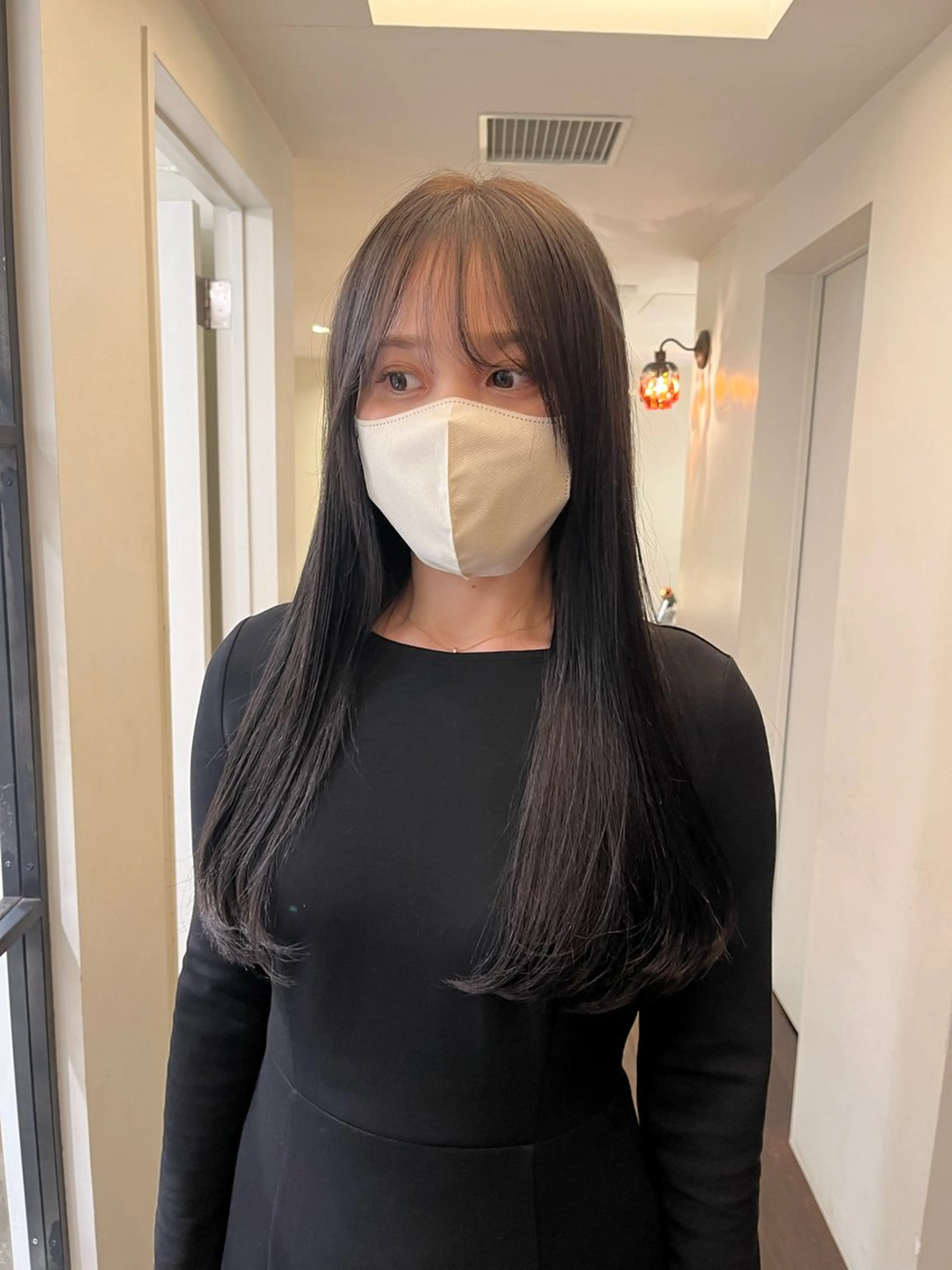 ロング カラー グレージュ ヘアカラー トリートメント るな/暖色、 ベージュカラー🎀のヘアスタイル